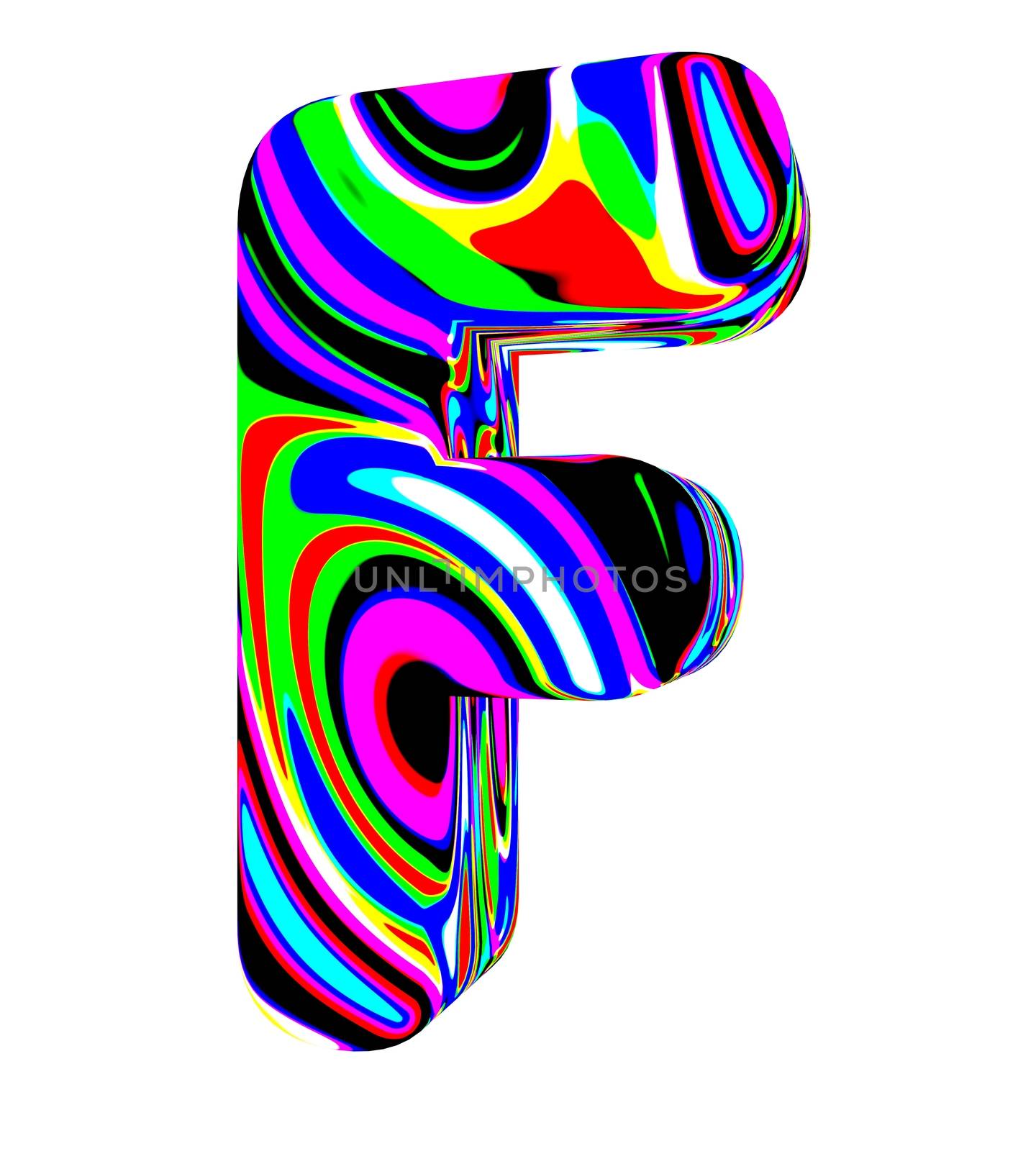 Psychedelic alphabet - F by midani
