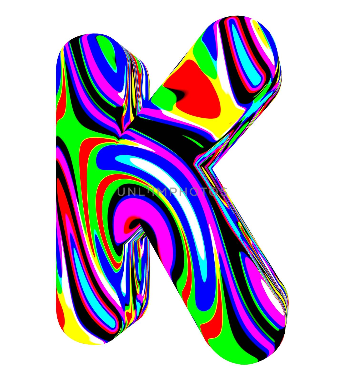 Psychedelic alphabet - K by midani