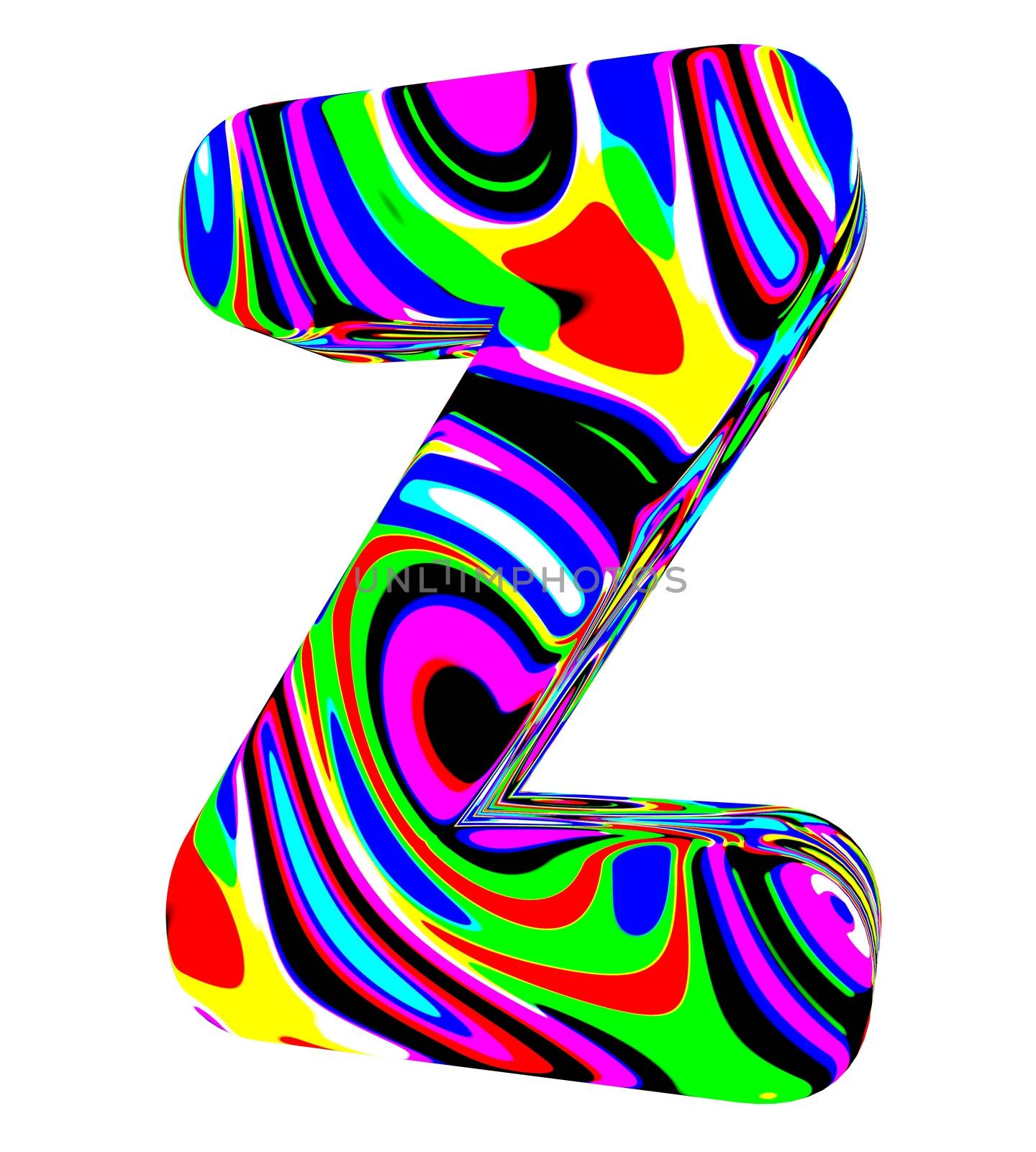 Psychedelic alphabet - Z by midani