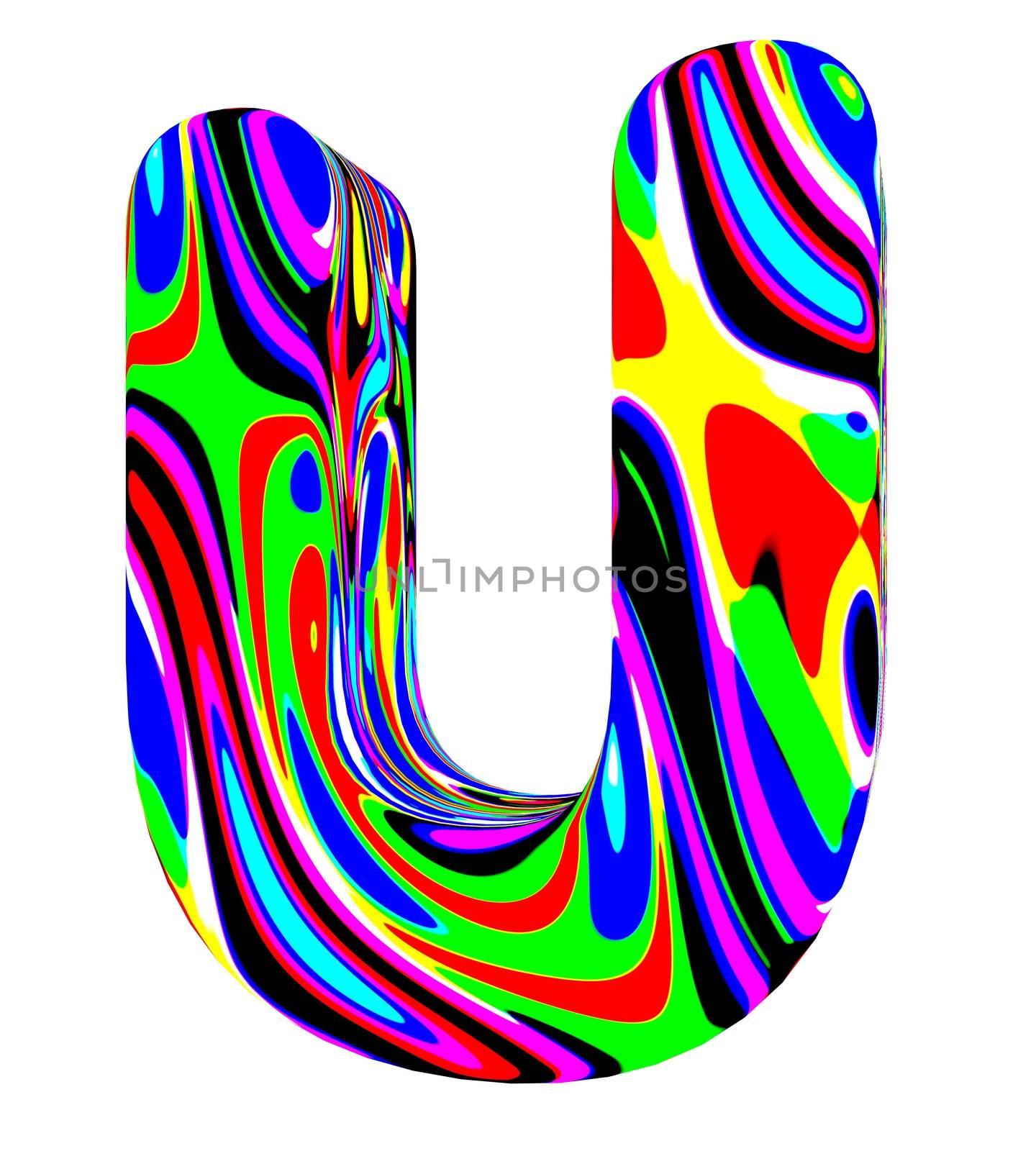Psychedelic alphabet - U by midani