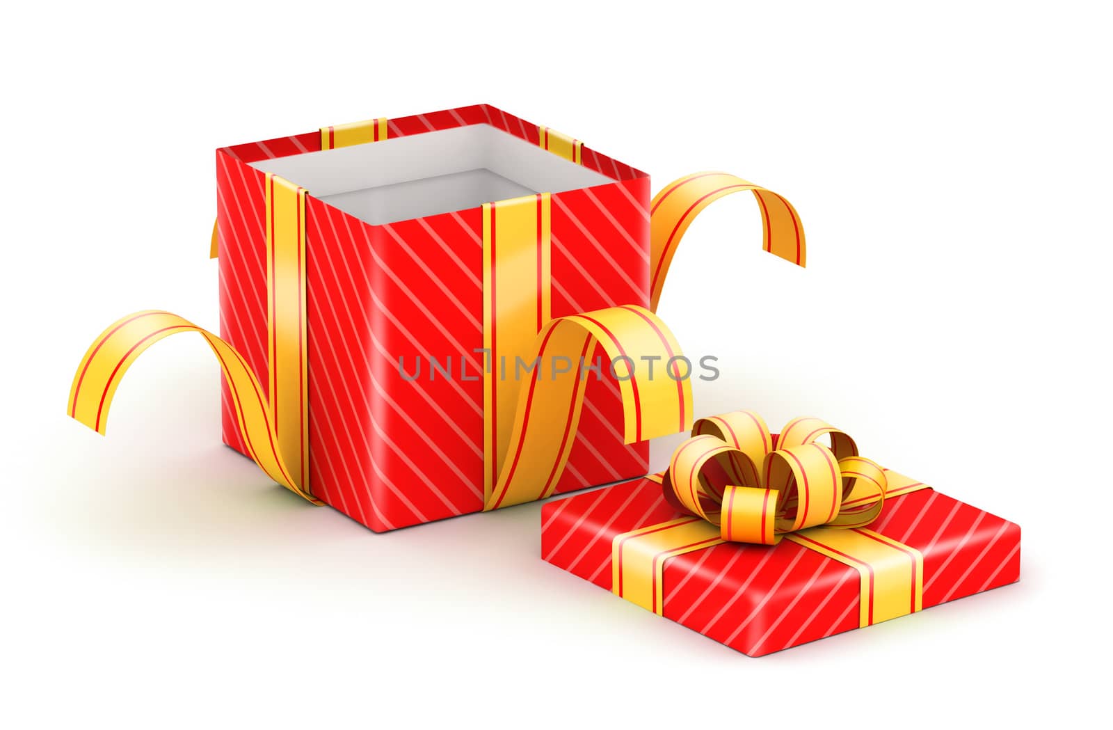 Opened white gift box by iunewind