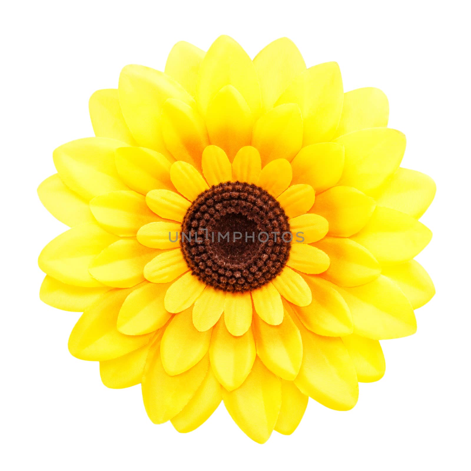 artificial sunflower on white background by stockdevil