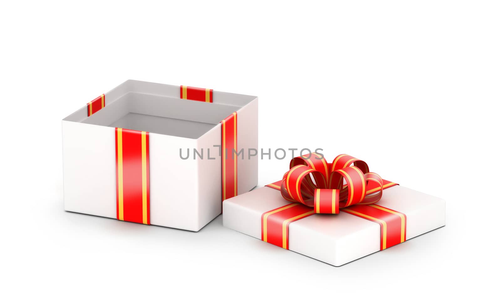 Opened white gift box by iunewind