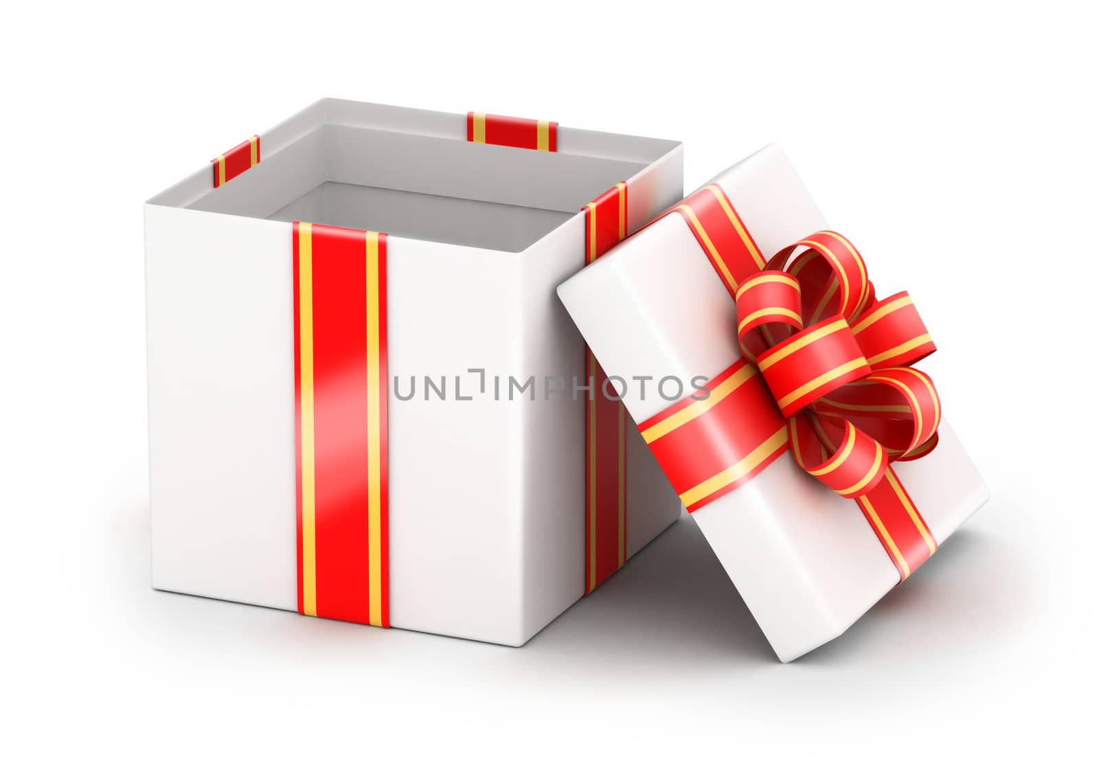 Opened white gift box by iunewind