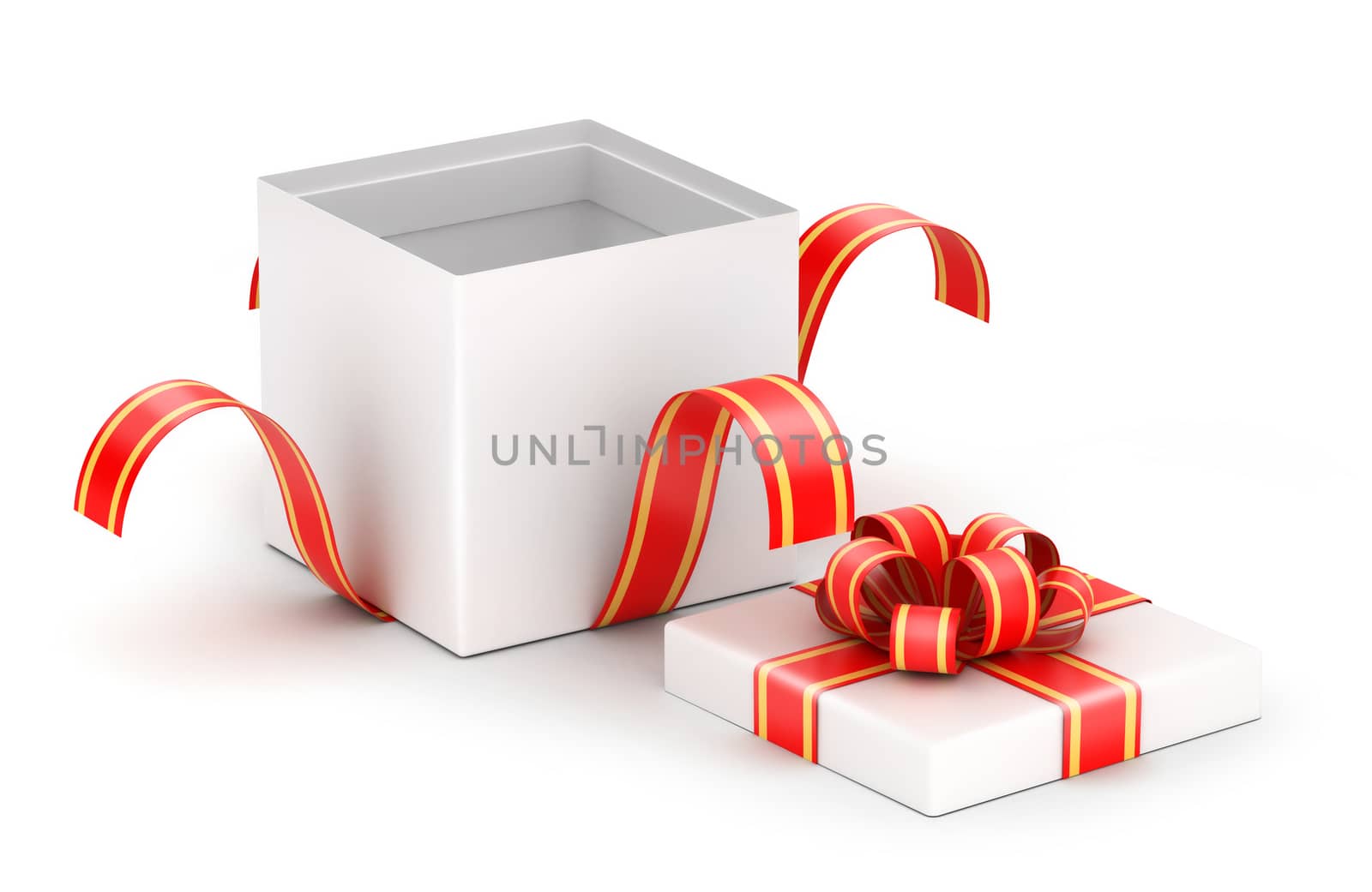 Opened white gift box by iunewind