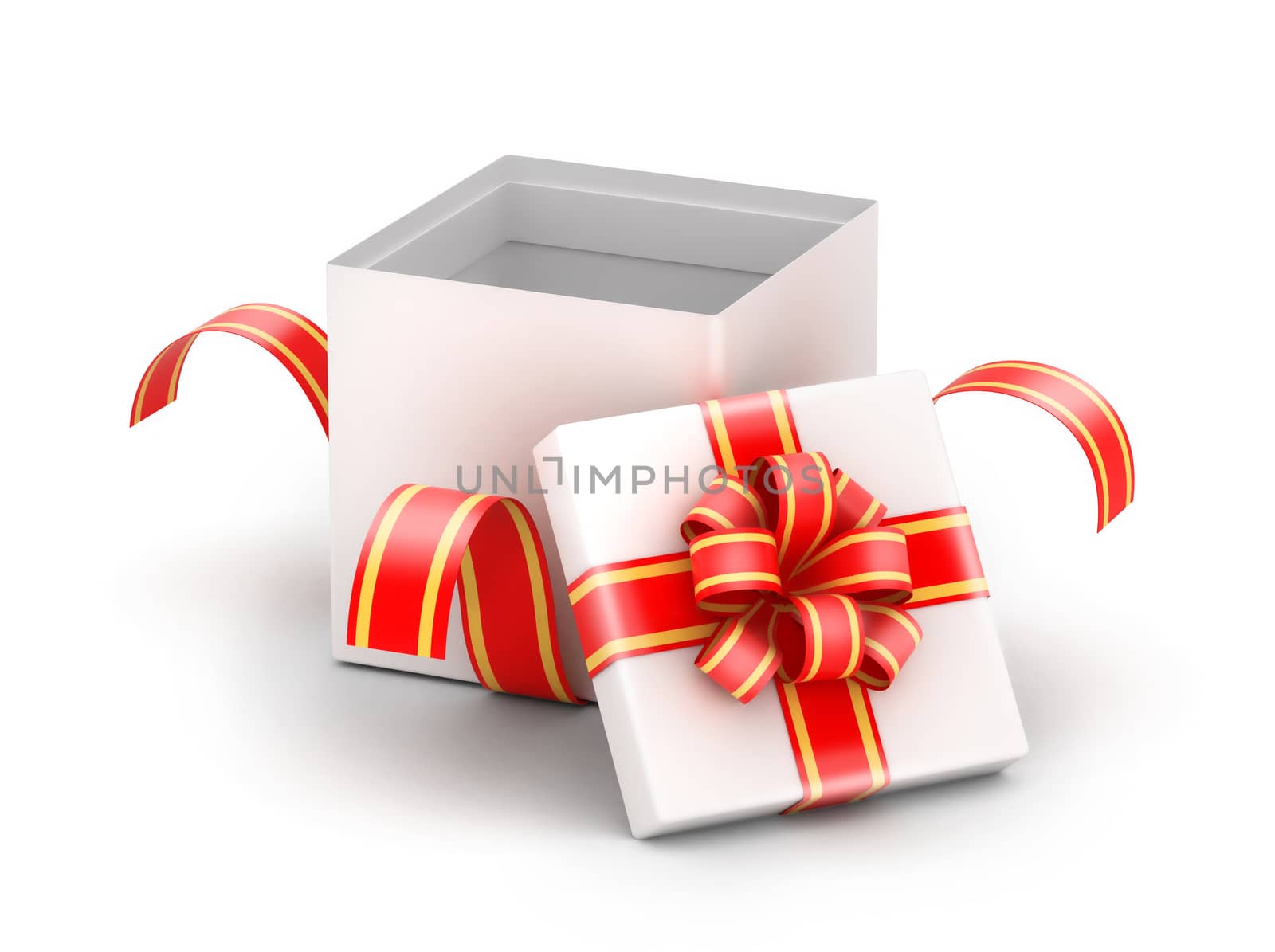 Opened white gift box by iunewind