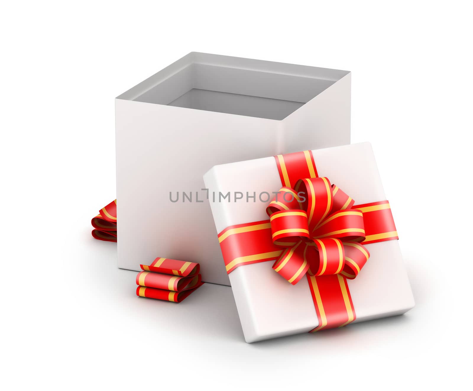 Opened white gift box by iunewind