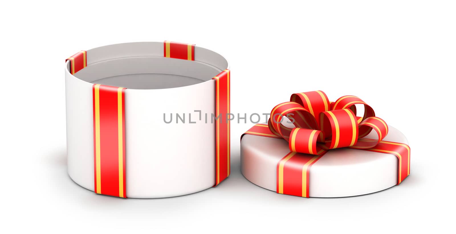 Opened white gift box by iunewind