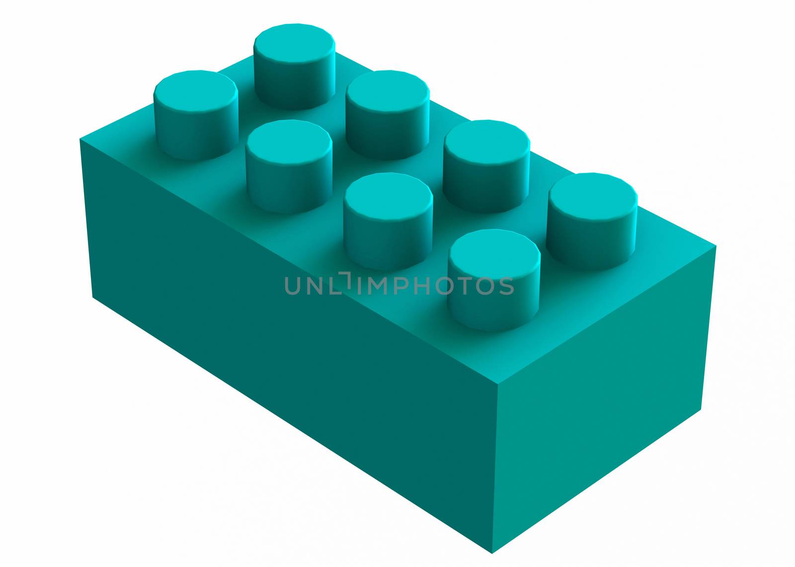 green lego cube