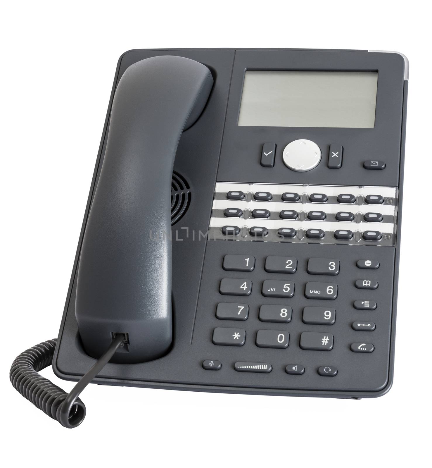 voip phone isolated on white background by gewoldi
