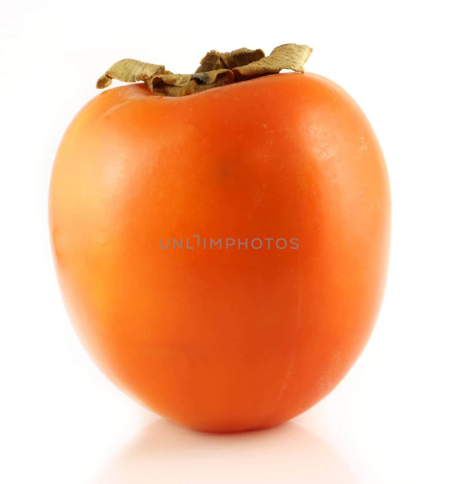 Persimmon fruit isolated on white background by designer491