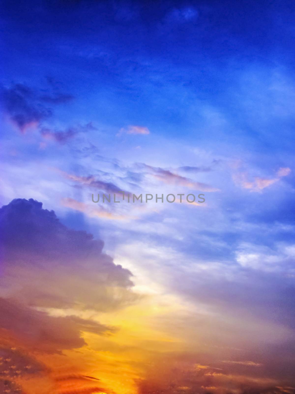 Colorful Sunset with multy color..blue,orange,purple,red,sunlight