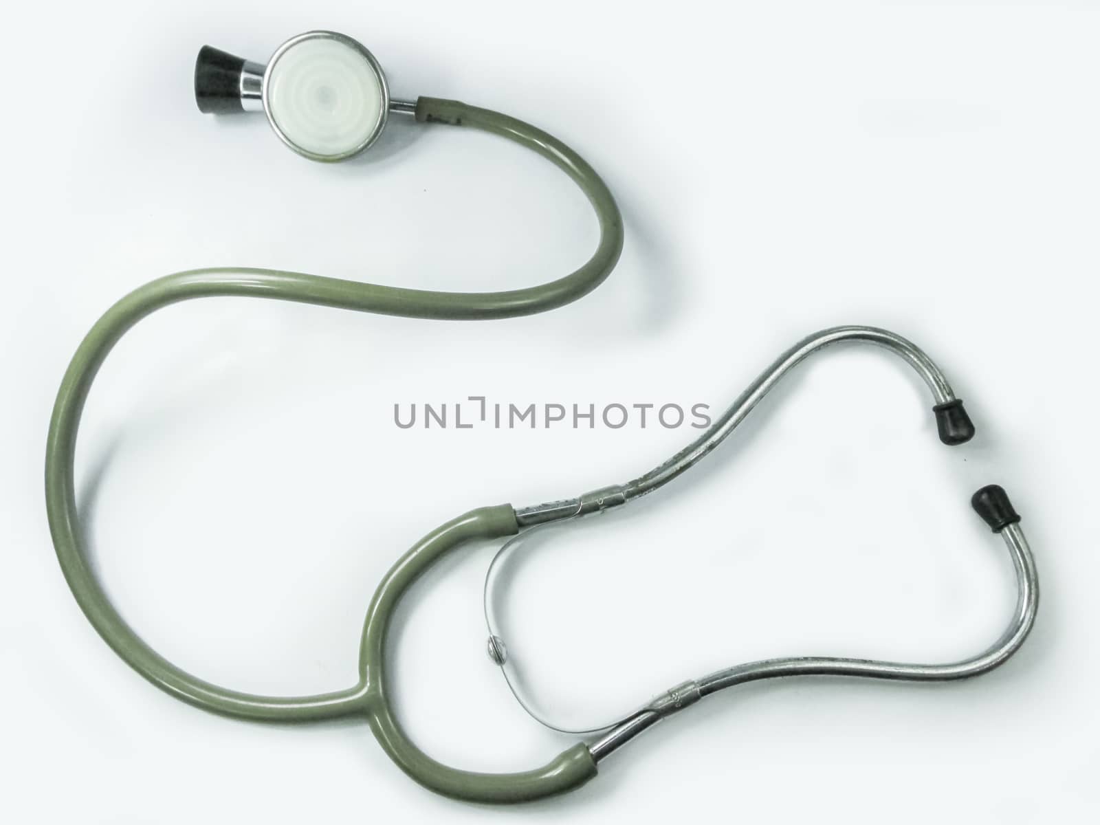 Stethoscope full,complete isolated on white. by drpgayen