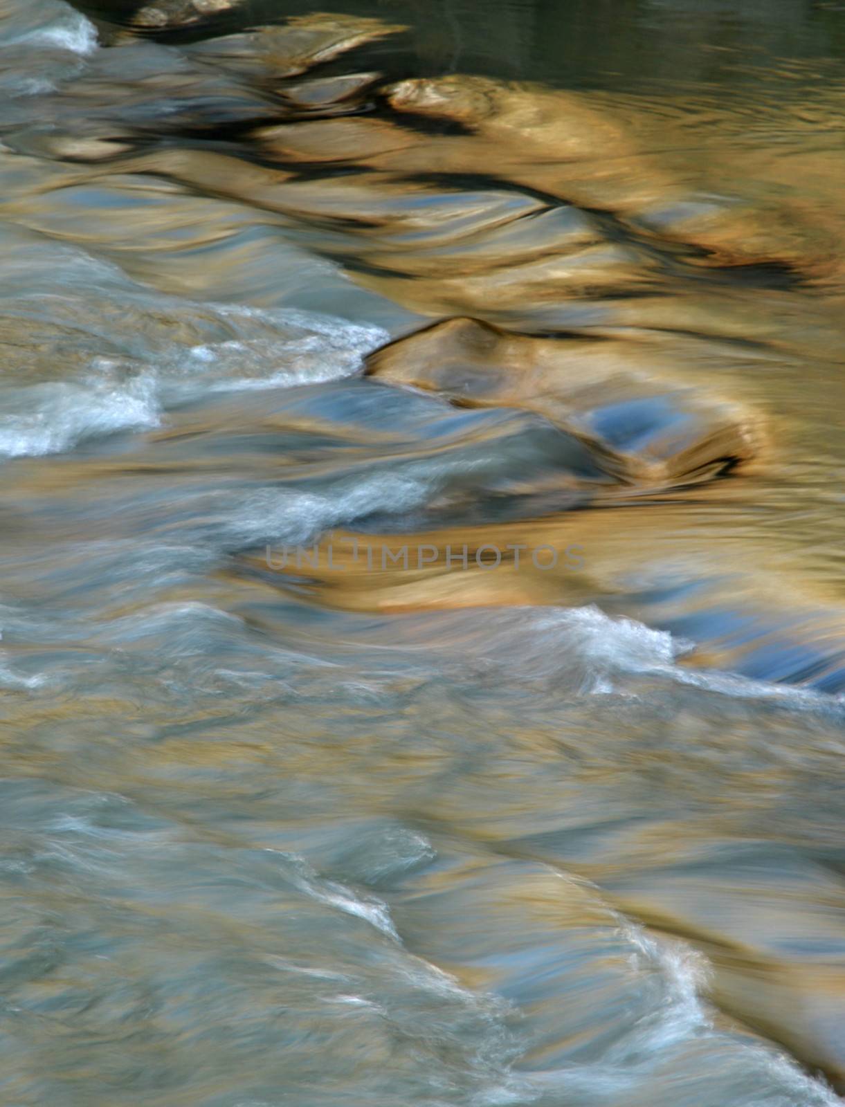 abstract background evening on the rapid river