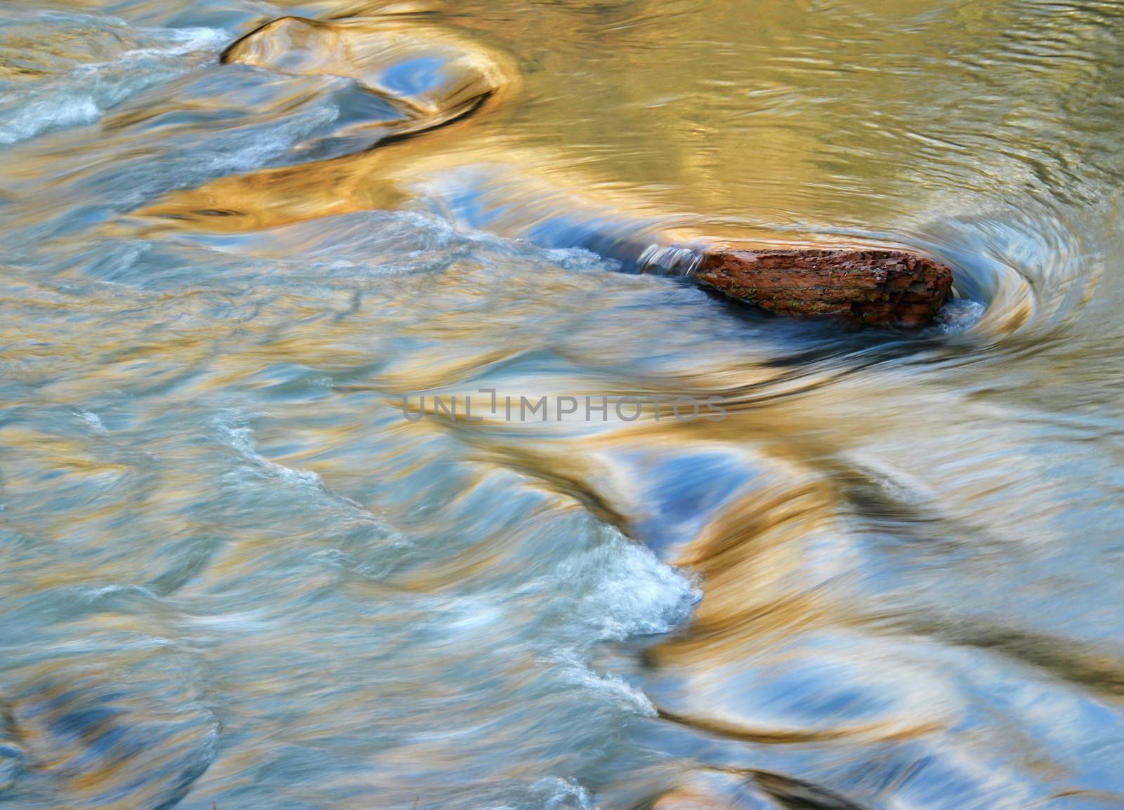 abstract background evening on the rapid river