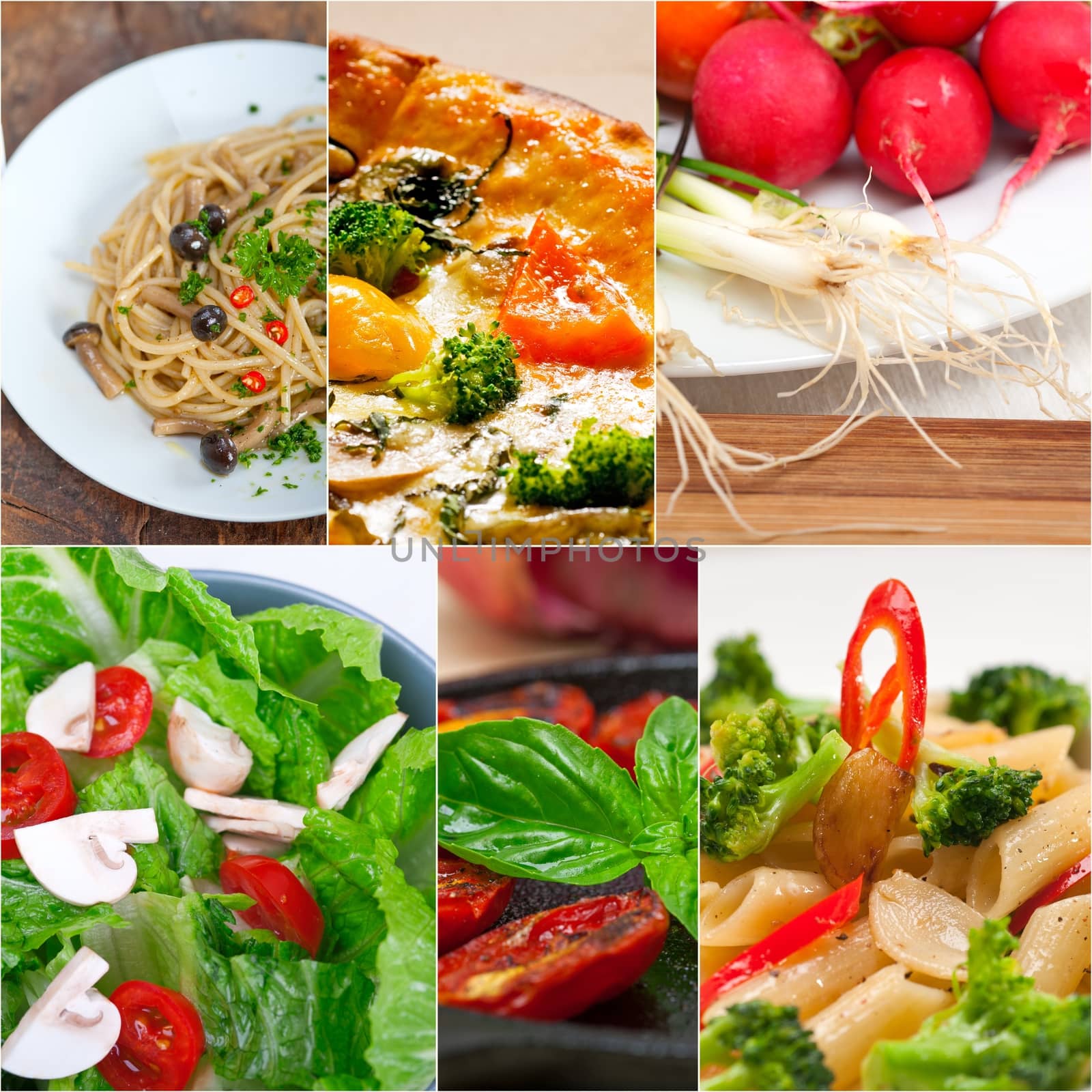 healthy Vegetarian vegan food collage by keko64