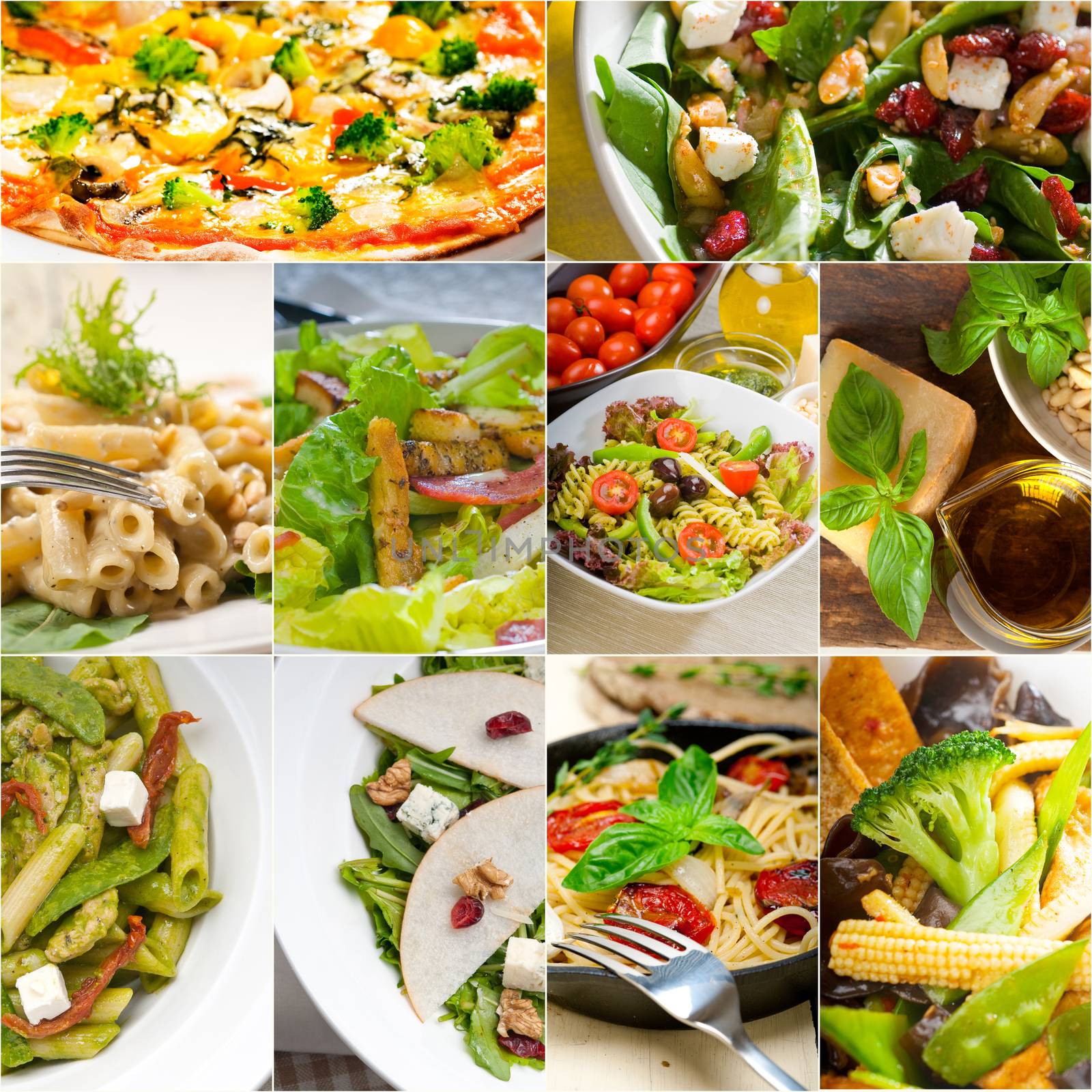 healthy and tasty Italian food collage by keko64