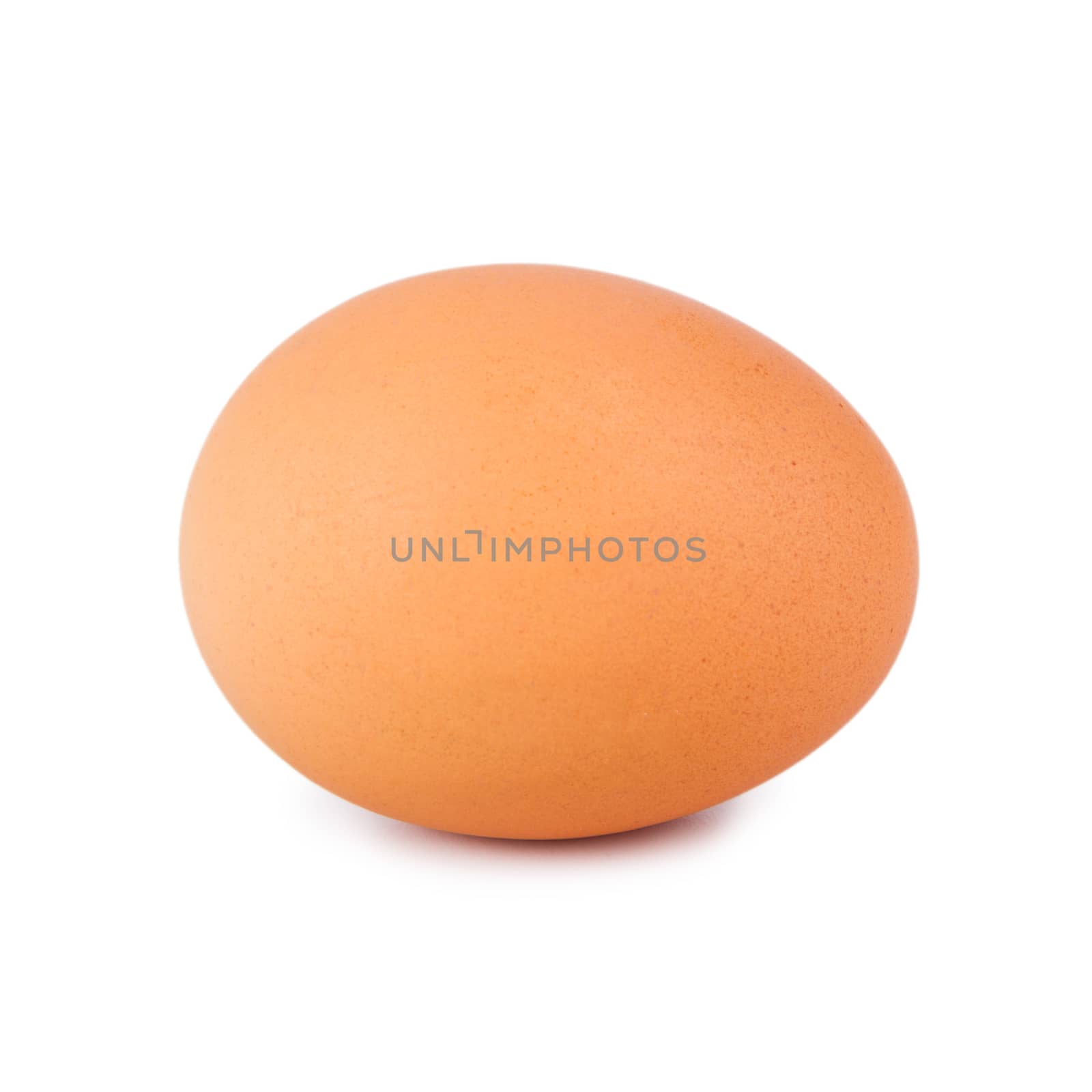 Fresh brown egg isolated on a white background