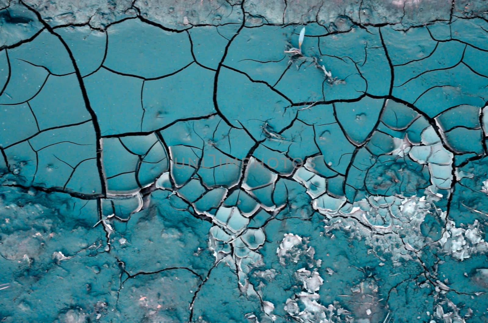 Abstract vintage turquoise dry clay by pixbox77