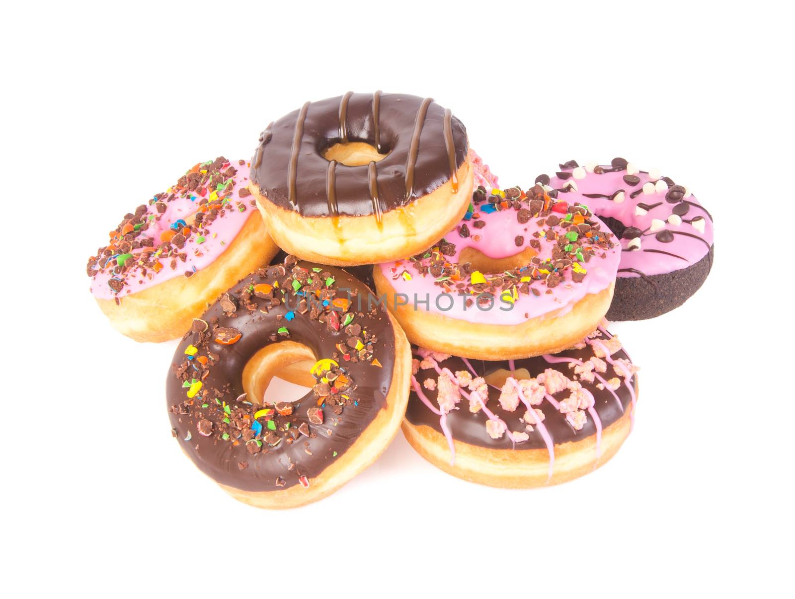 donut. chocolate donuts on background