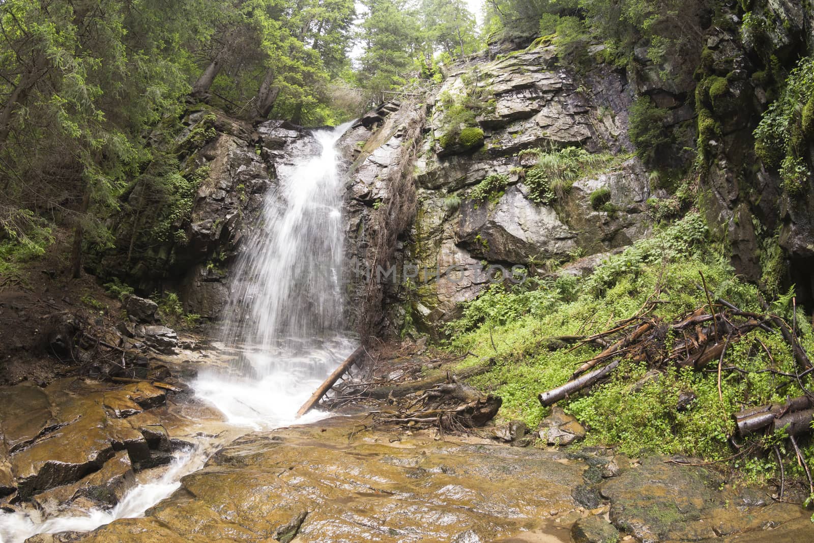 Waterfall Saint Spirit and Spring in Rhodopes Mountains, Bulgaria