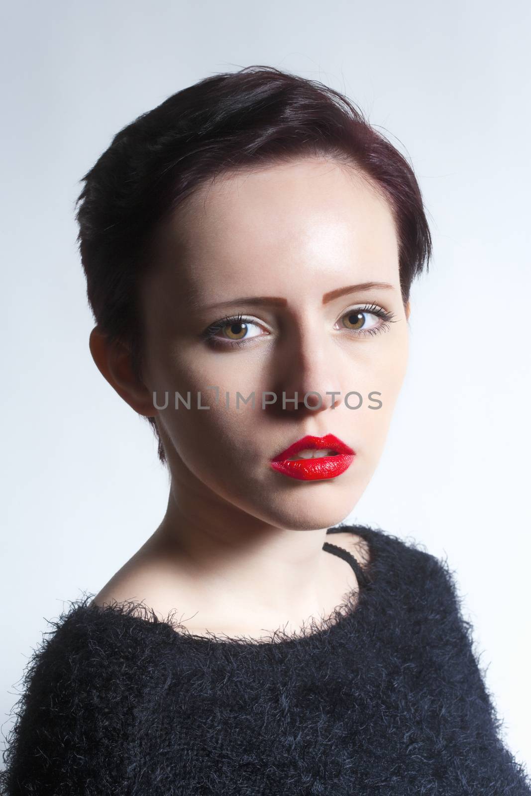 Portrait of a Young Woman with Brown Hair