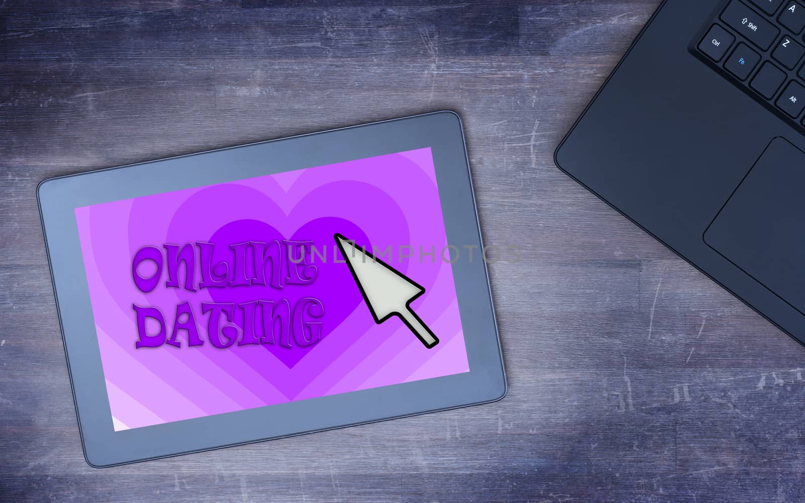 Online dating on a tablet by michaklootwijk