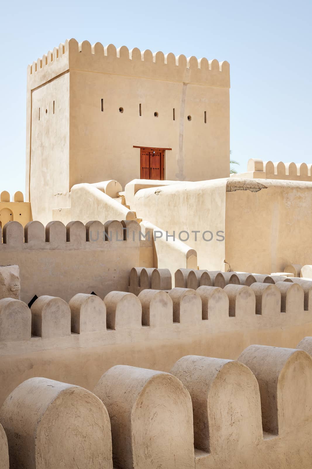 Image of fort in town Nizwa, Oman