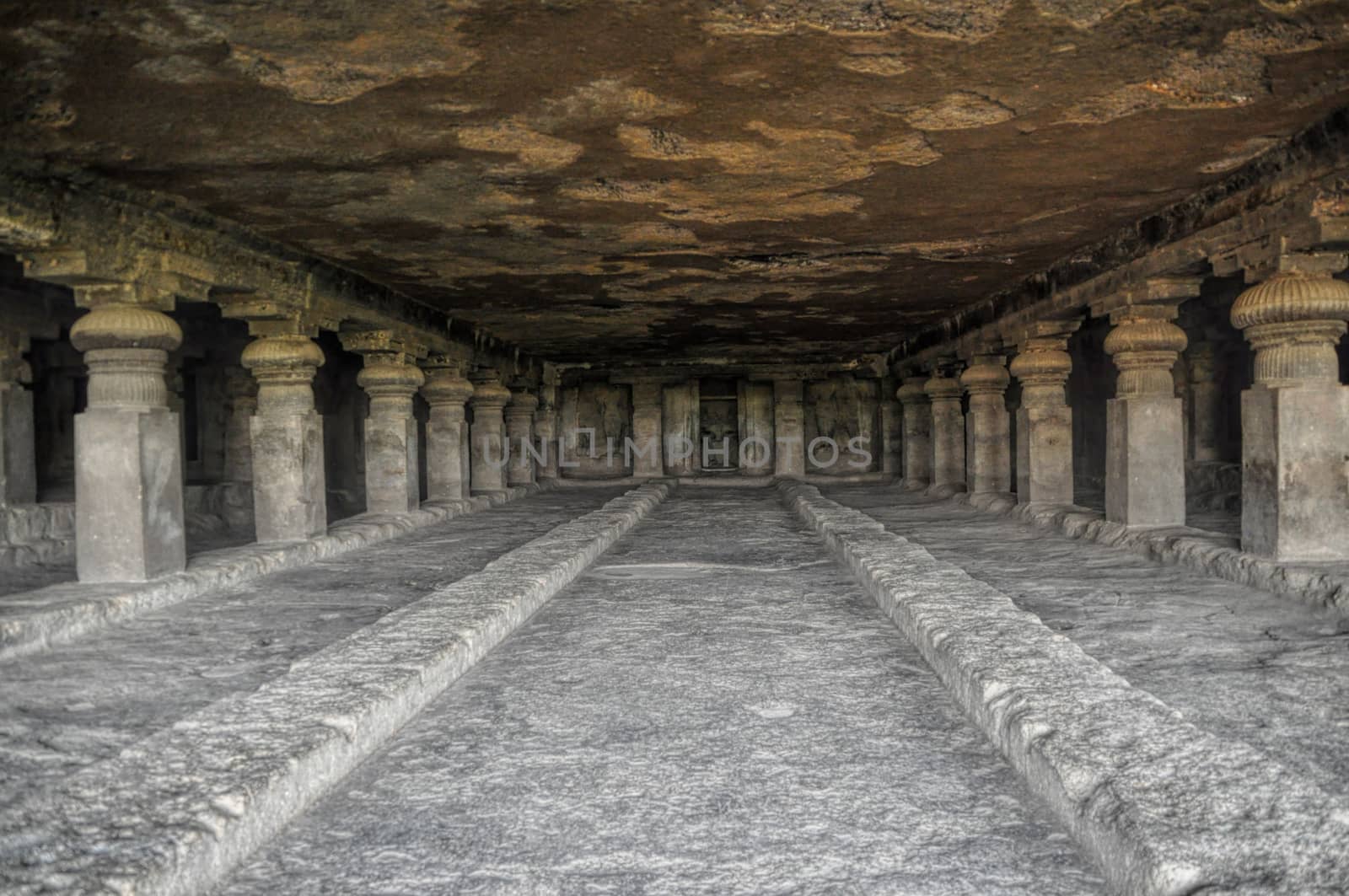 Inside of Ellora caves, unseco archaeological site in India