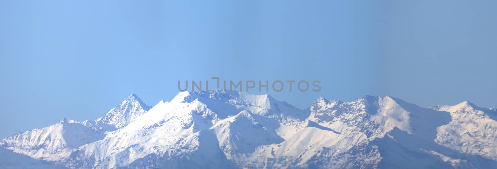 Cottian alps mountains seen from Turin
