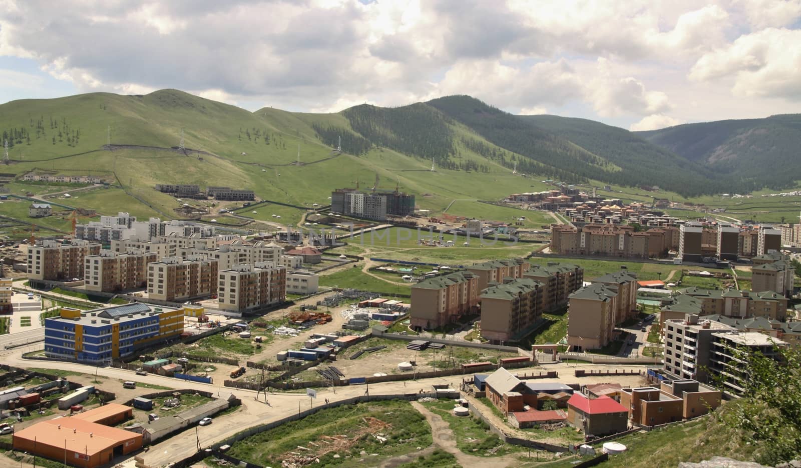 New  buildings in the capital city Ulaanbaatar,Mongolia by jnerad