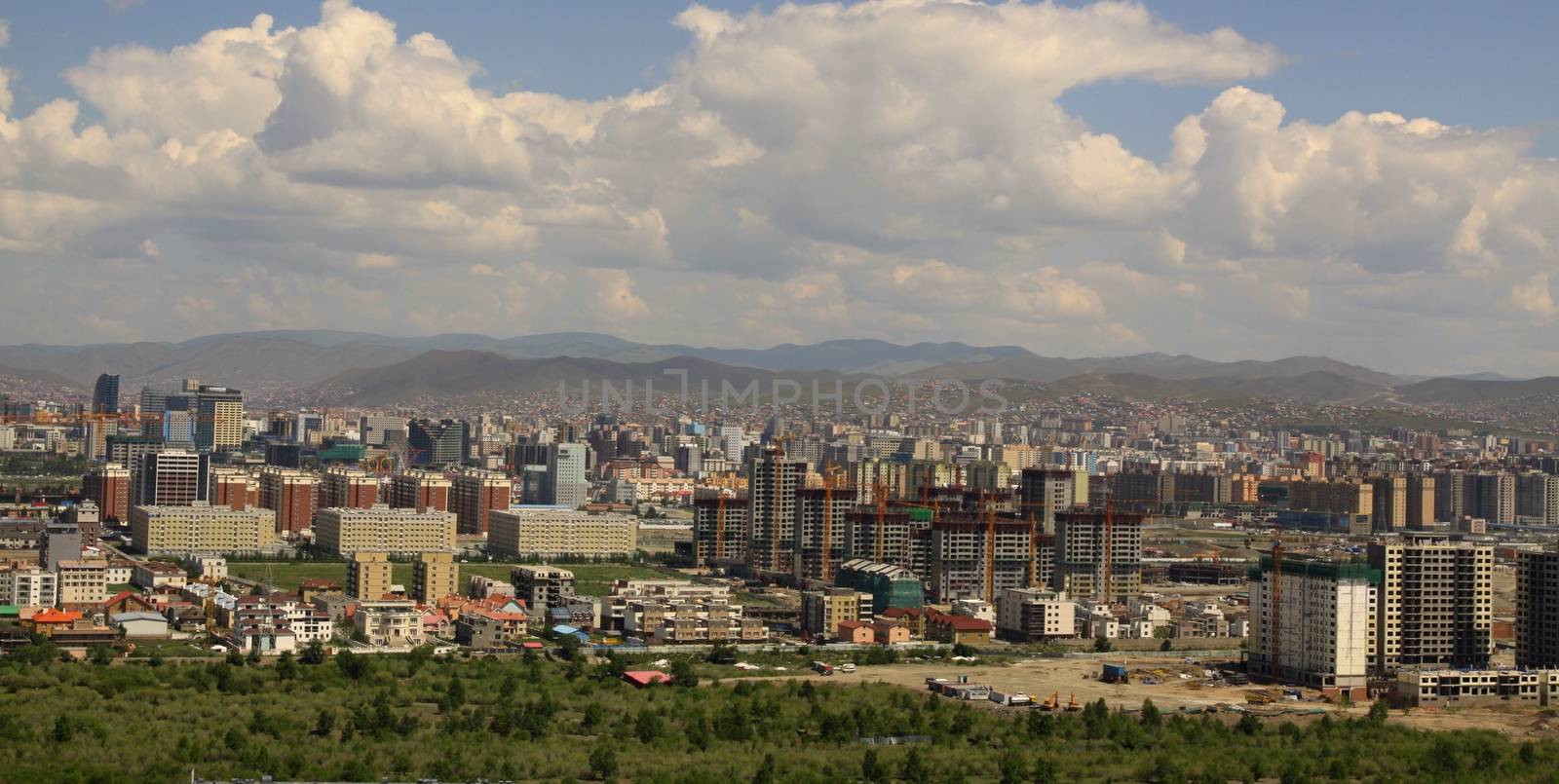 New buildings in the capital city Ulaanbaatar,Mongolia by jnerad