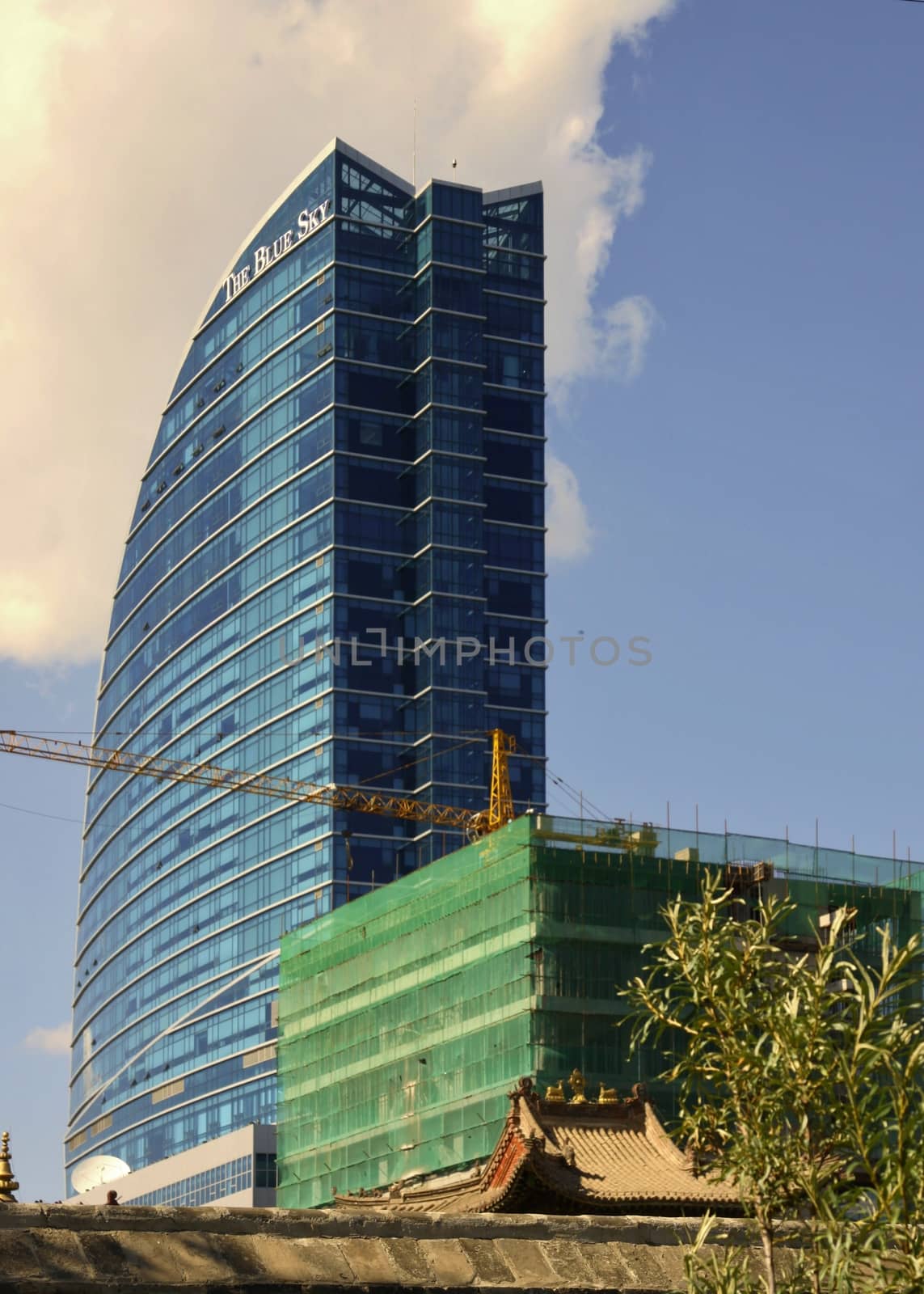 New construction of buildings in city Ulaanbaatar,Mongolia by jnerad