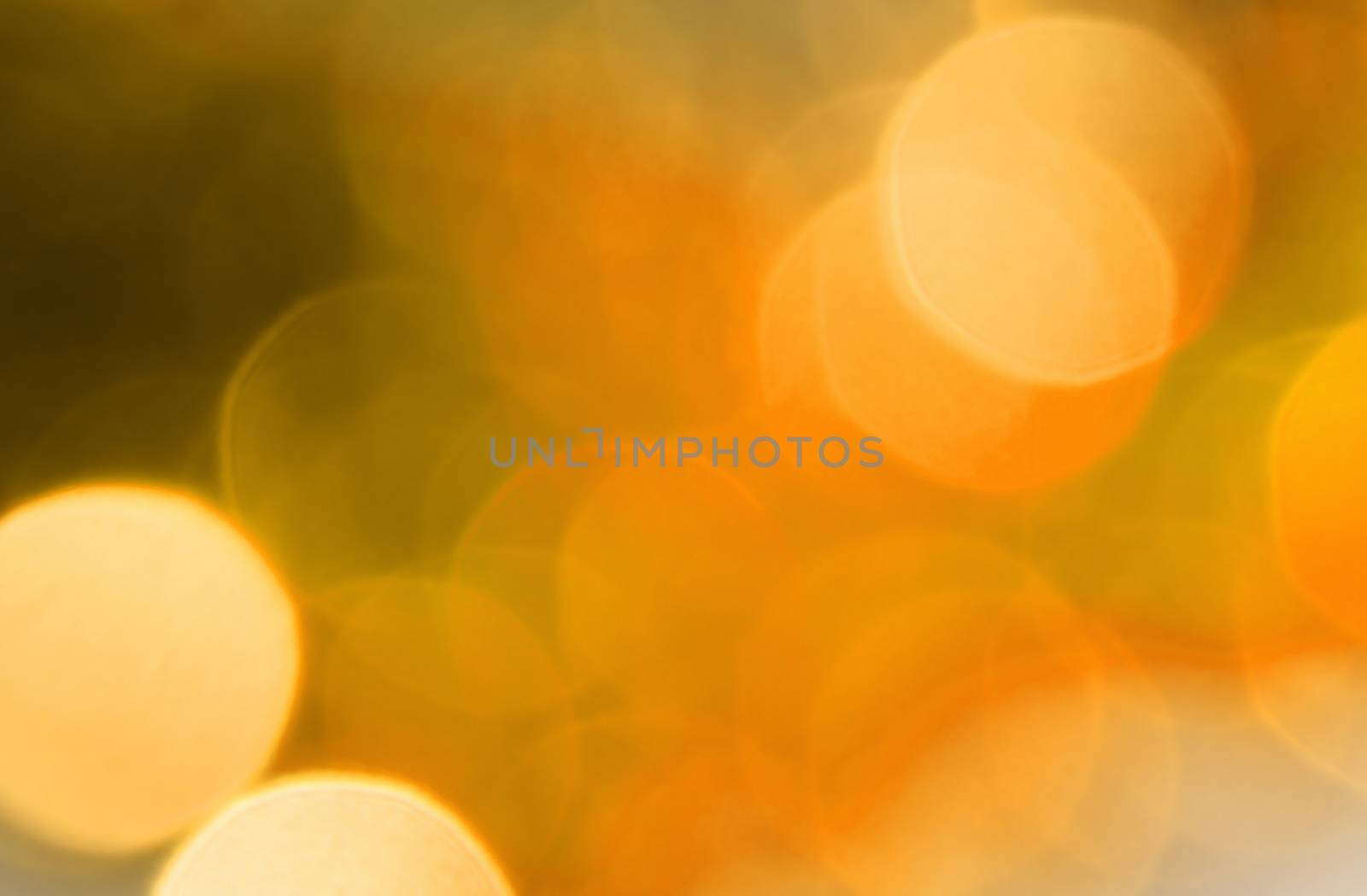 Orange background of blur circles lights, christmas background.