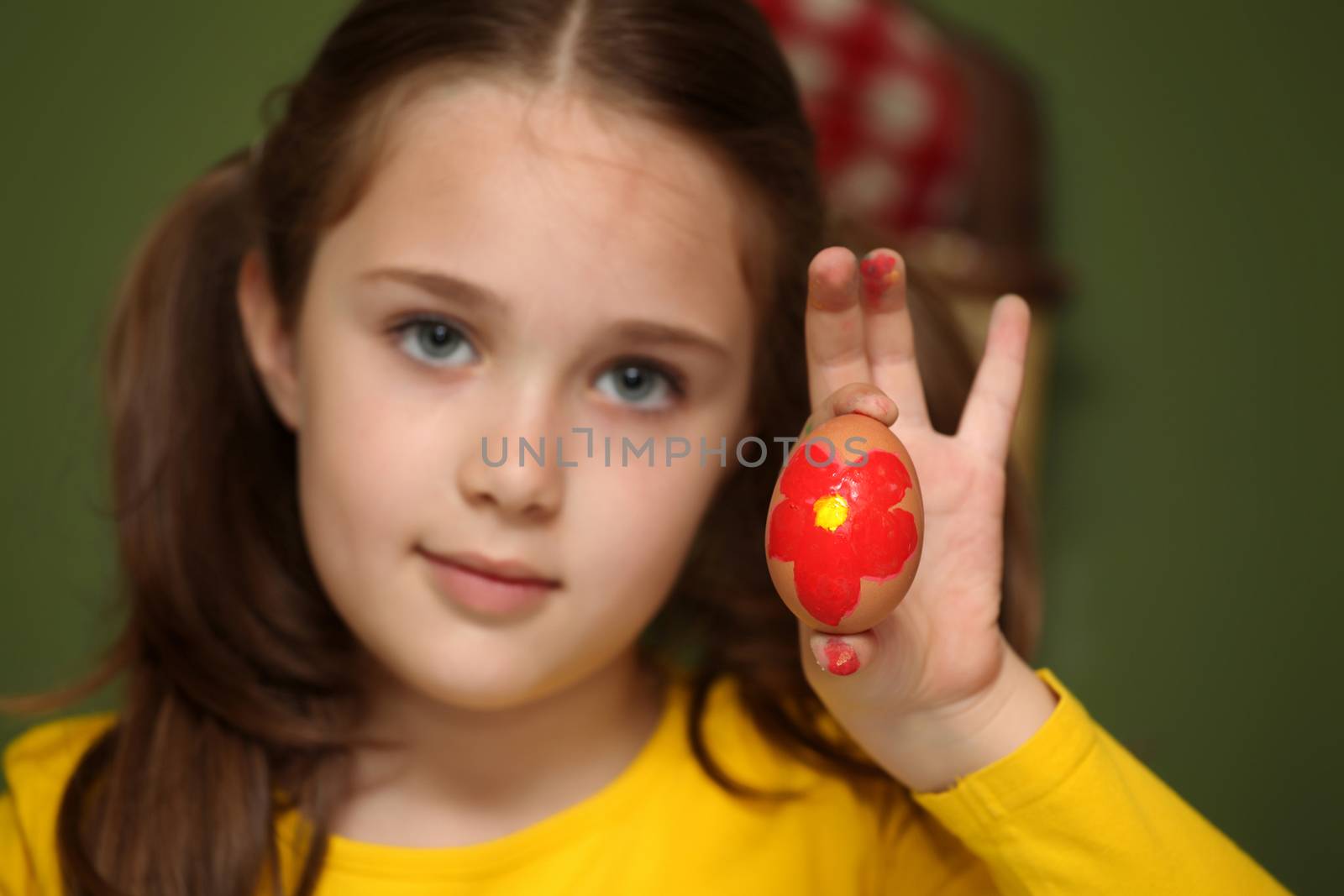 Girl painted Easter eggs by vladacanon