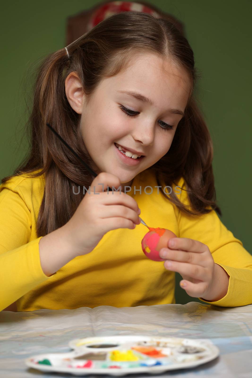 Girl painted Easter eggs by vladacanon