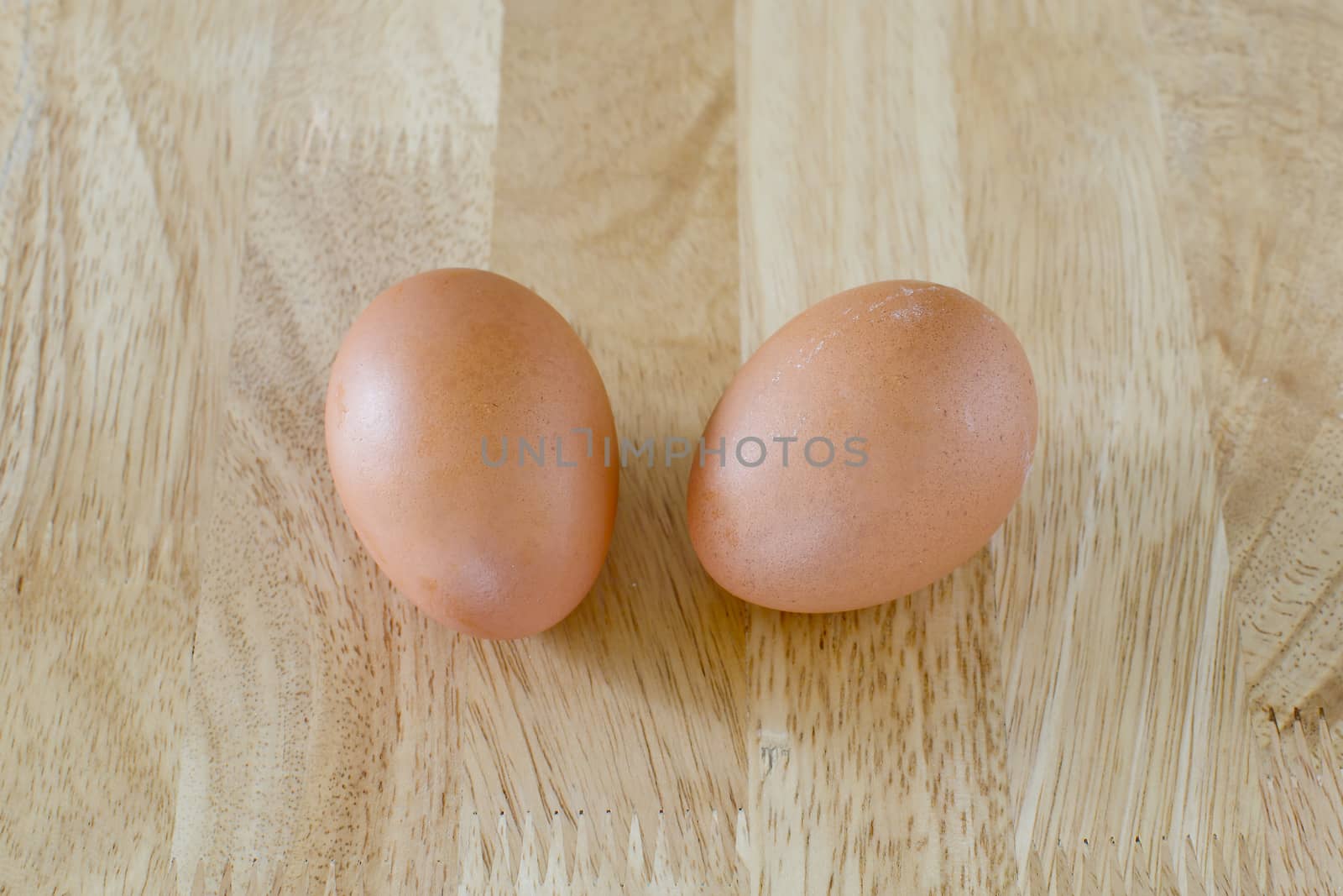 Fresh Eggs on wood table