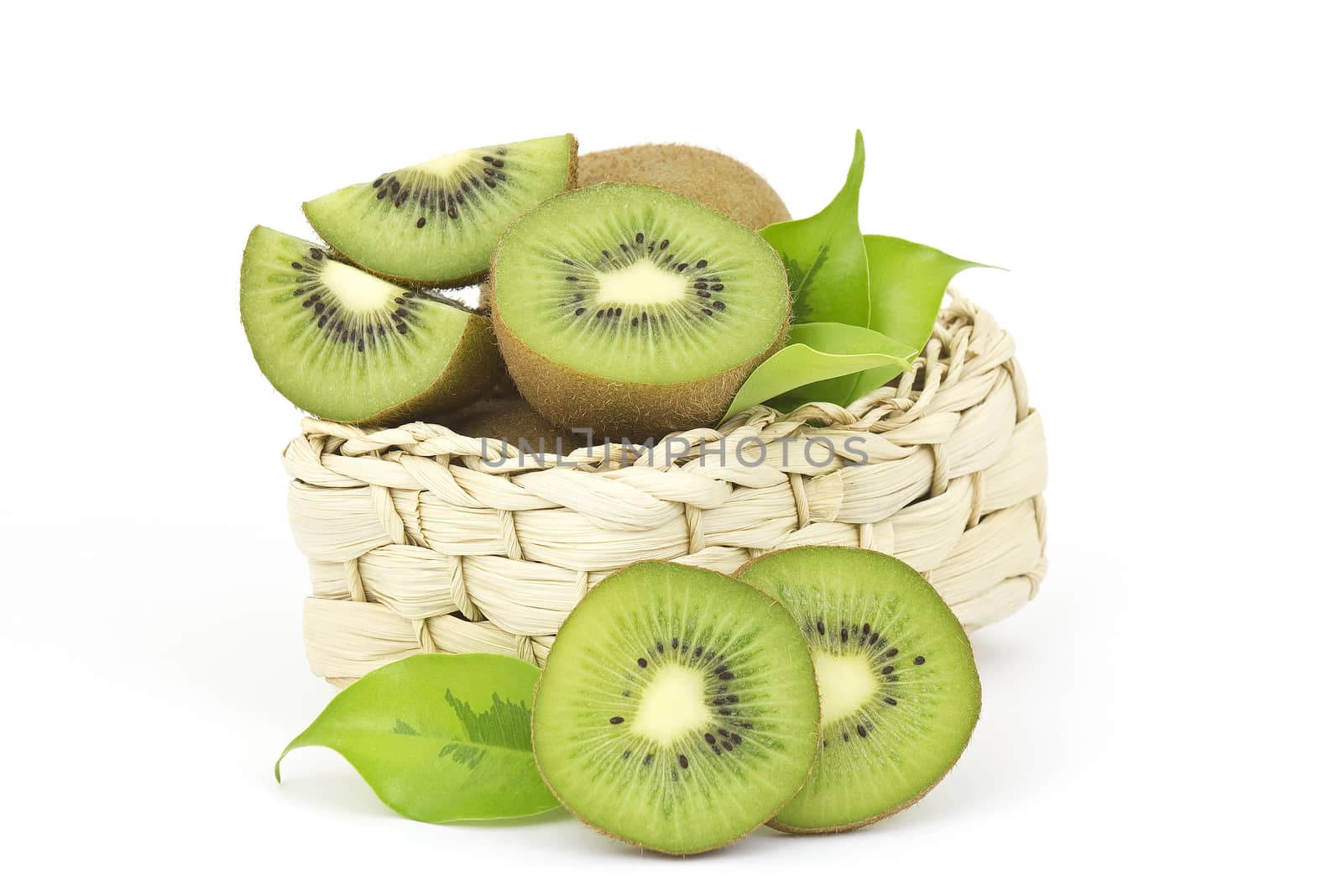 kiwi fruits in a basket