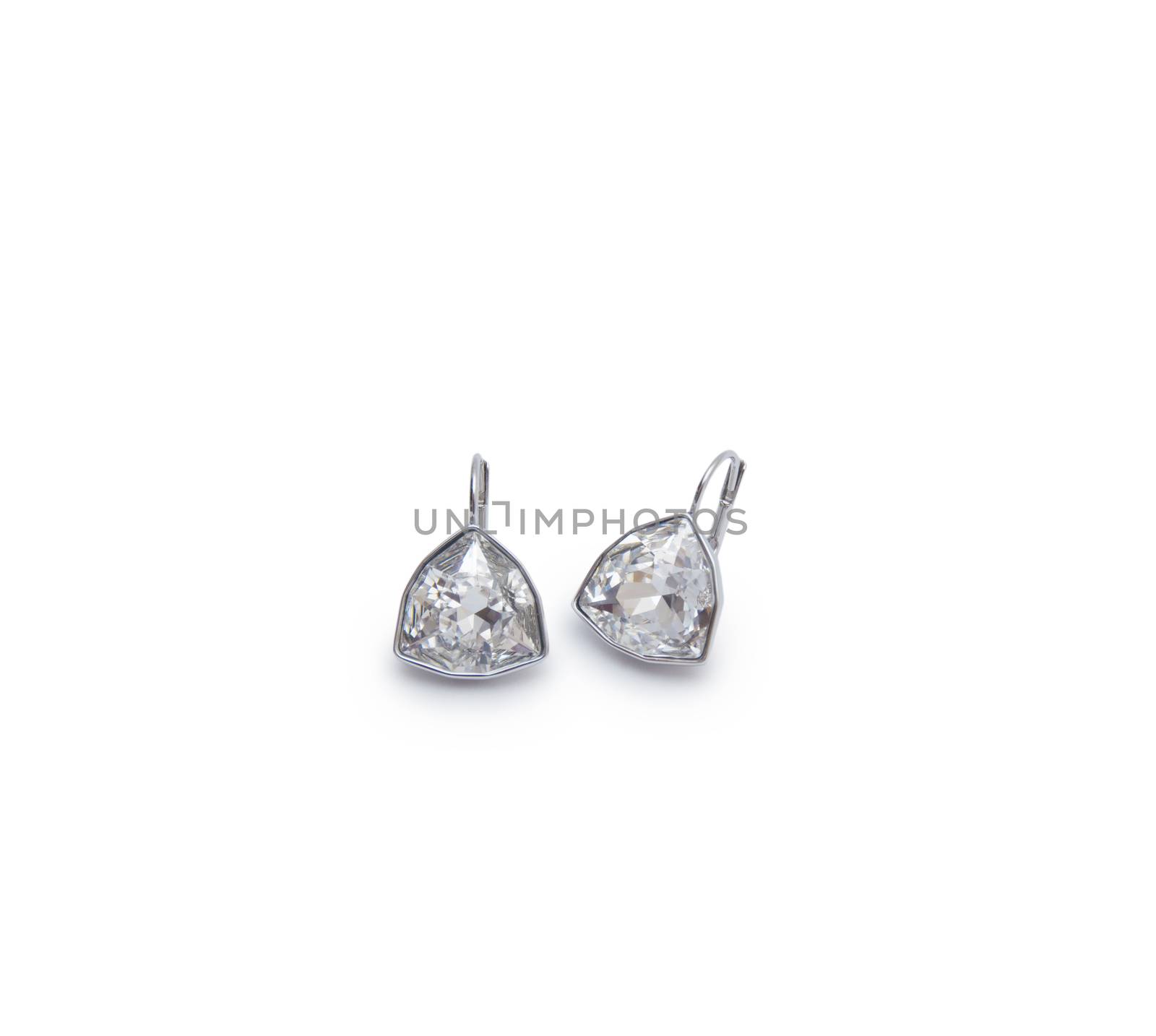 A couple of diamond earrings