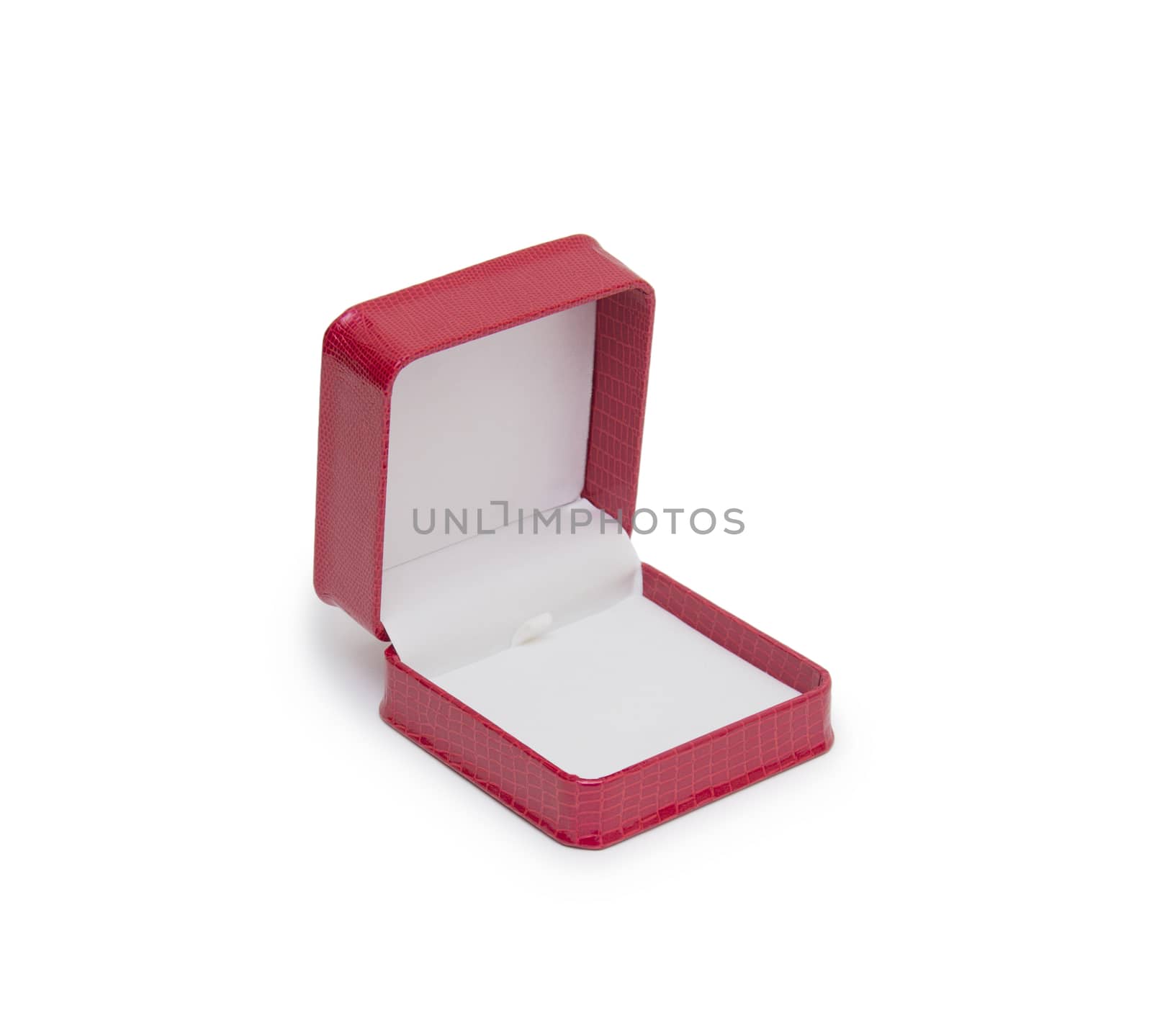 Red gift box isolated on white background