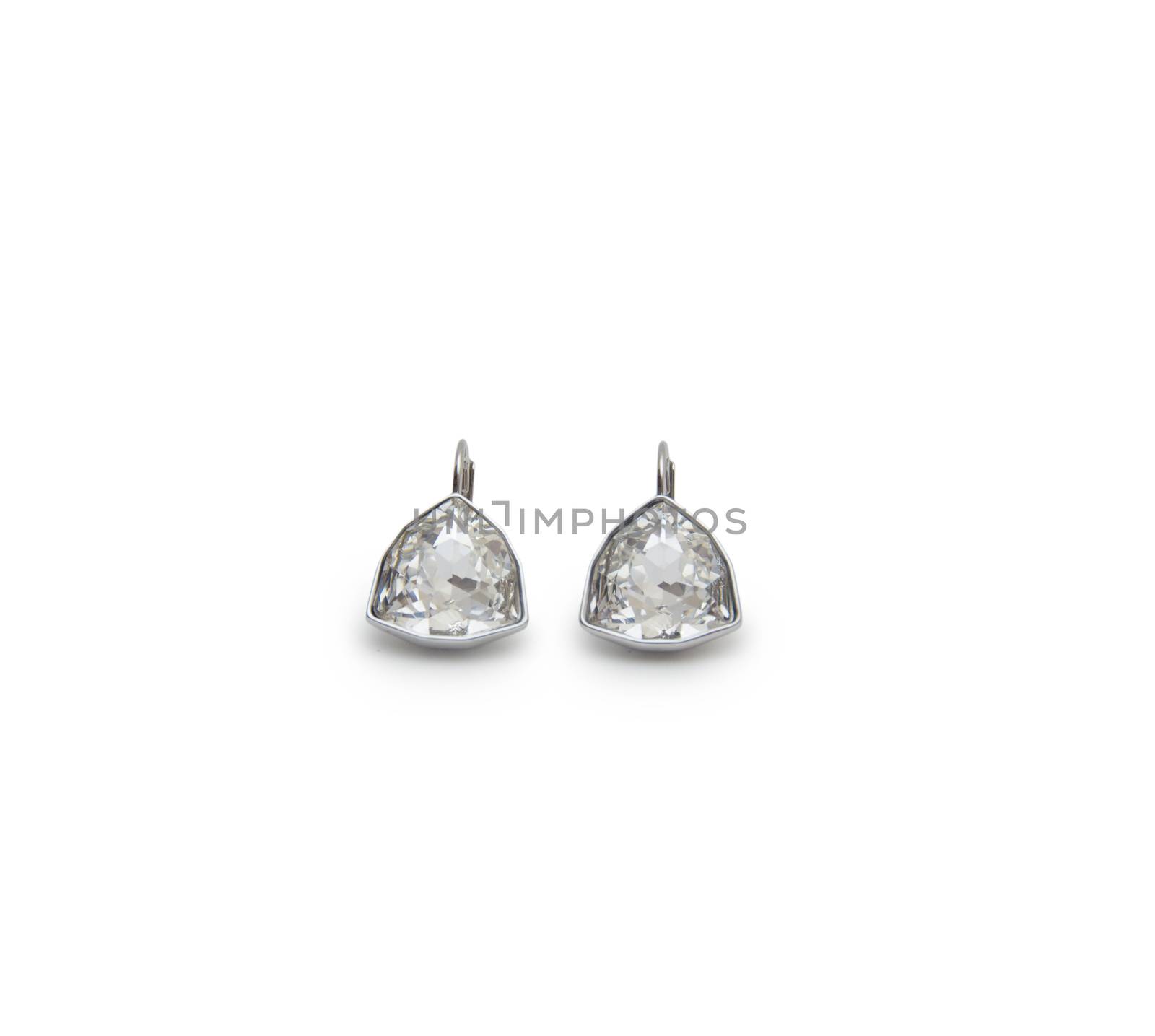 A couple of diamond earrings