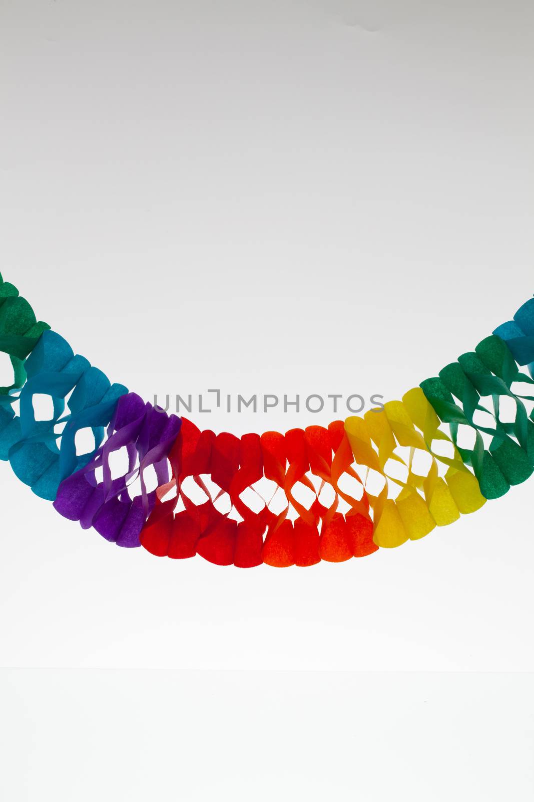 Party decoration garland on white background
