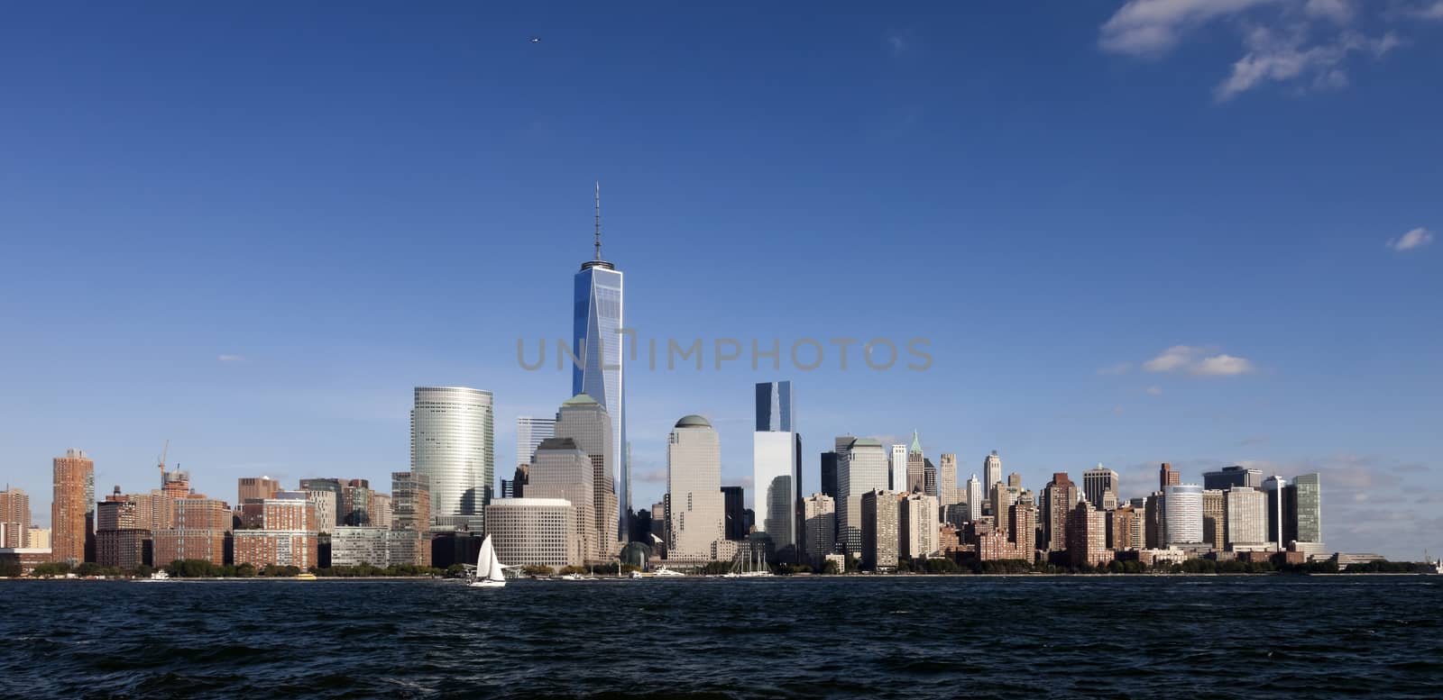 The New York City Downtown w the Freedom tower 2014 by hanusst