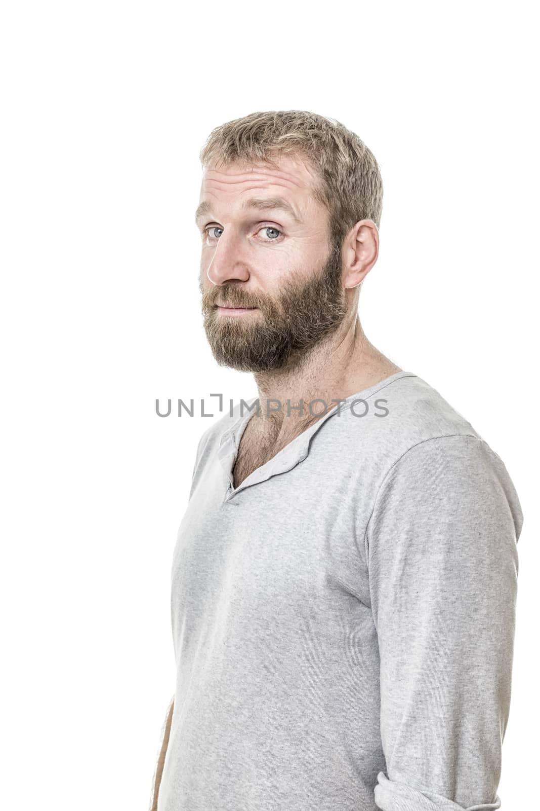 An image of a handsome bearded man casual