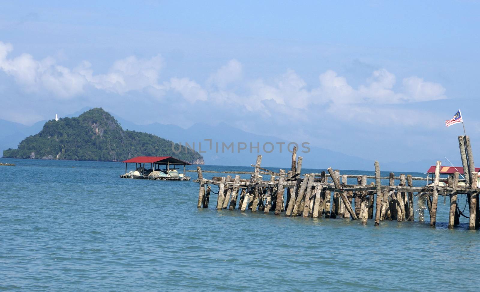 Old Wharf, pier coast of Malaysia, Langkawi. by mcherevan