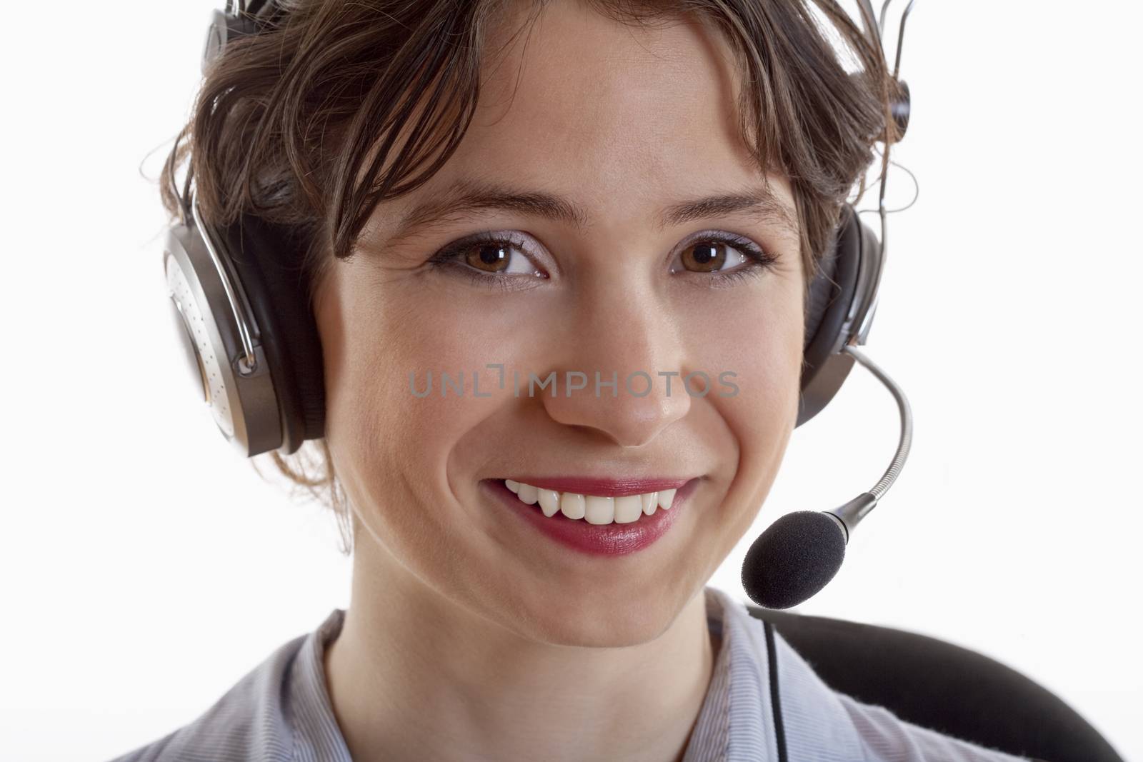 woman with headset by courtyardpix