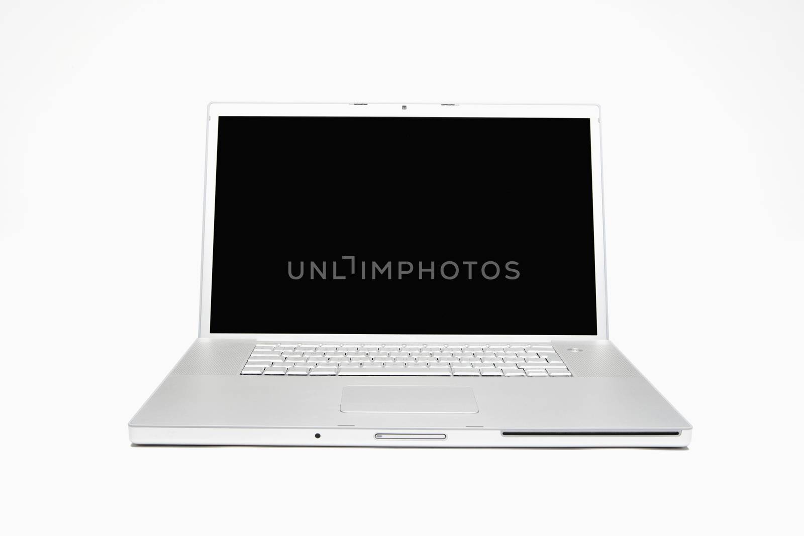 open laptop computer isolated on white background with clipping path