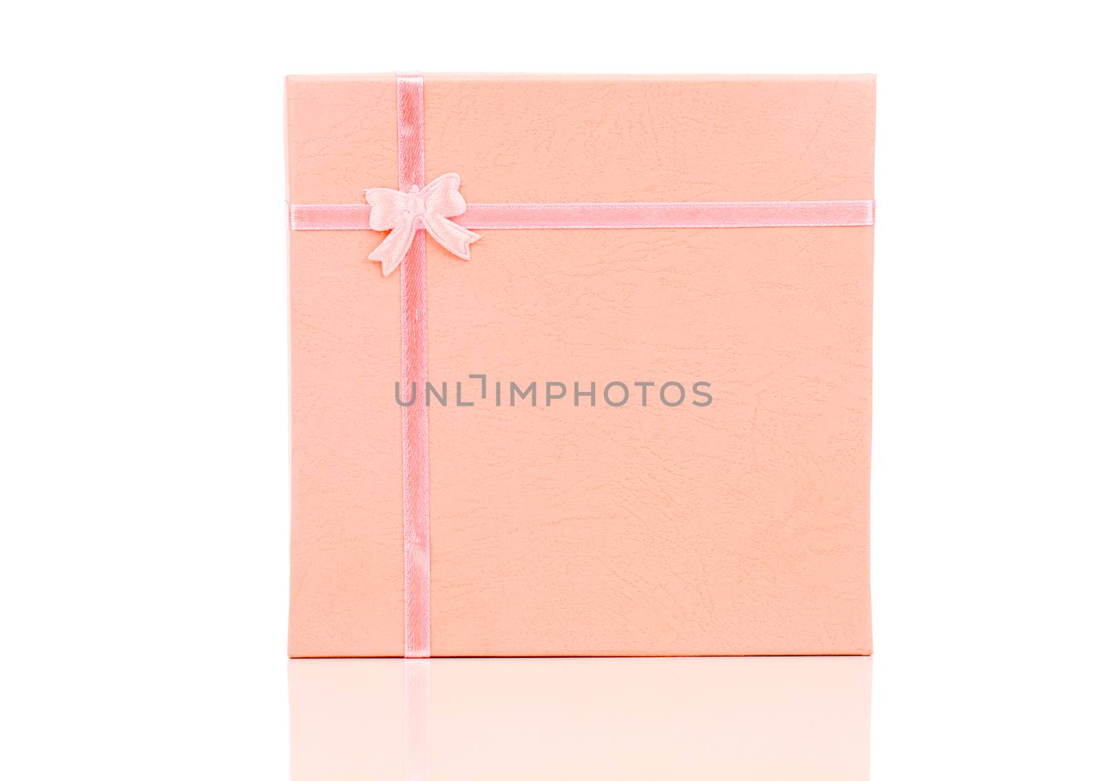 gift box on white background by motorolka