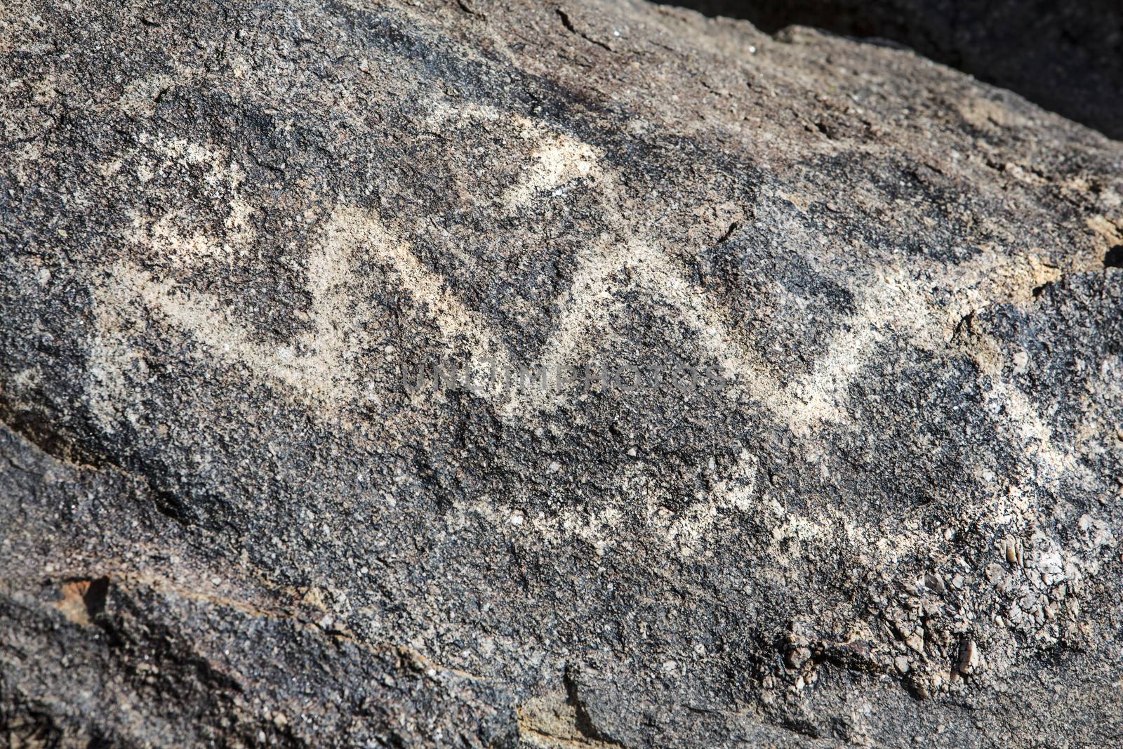 Native American Petroglyph in canyon near Chloride Arizona
