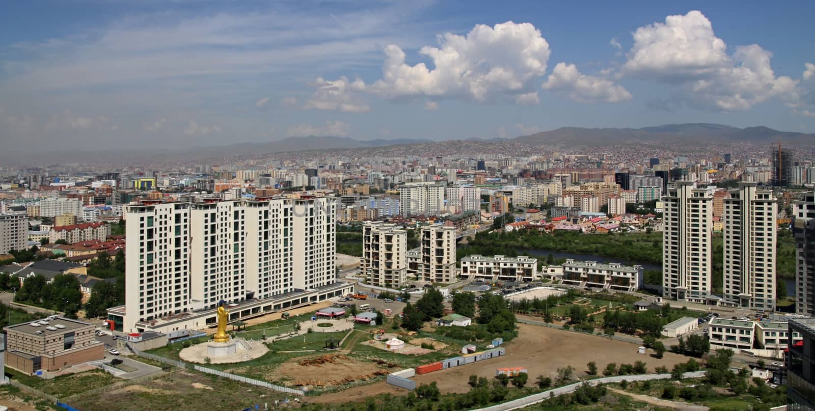 New  buildings in the capital city Ulaanbaatar,Mongolia by jnerad